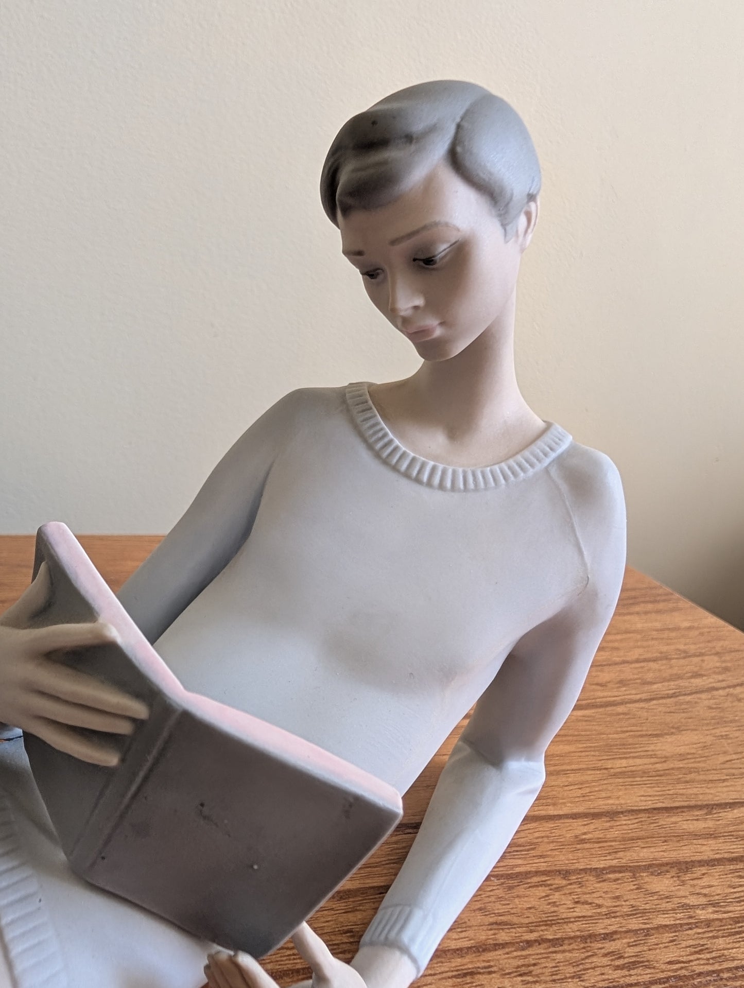 Lladro Boy Reclining With a Book