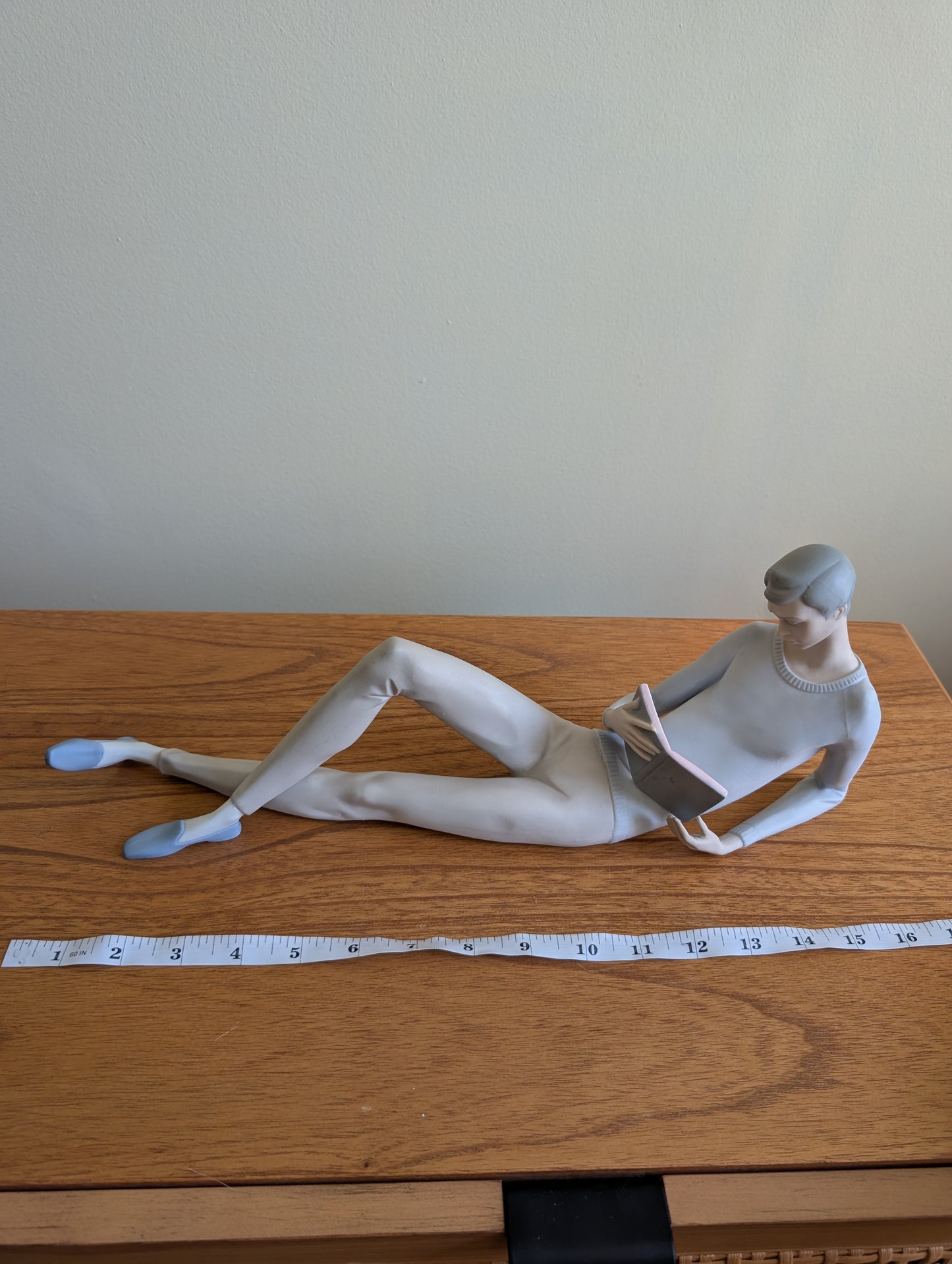 Lladro Boy Reclining With a Book