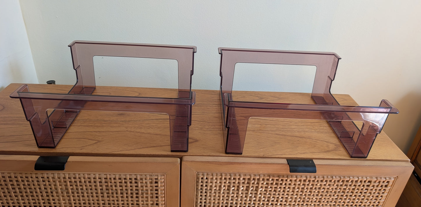Two LP Record Stands by Music Library Oxford Pendaflex Corp