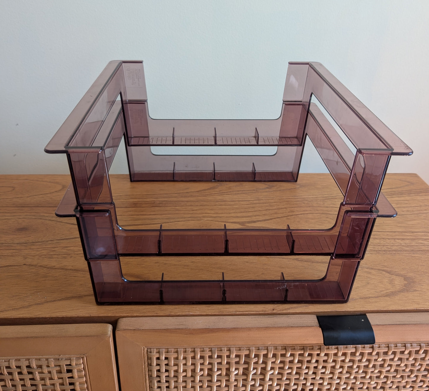 Two LP Record Stands by Music Library Oxford Pendaflex Corp