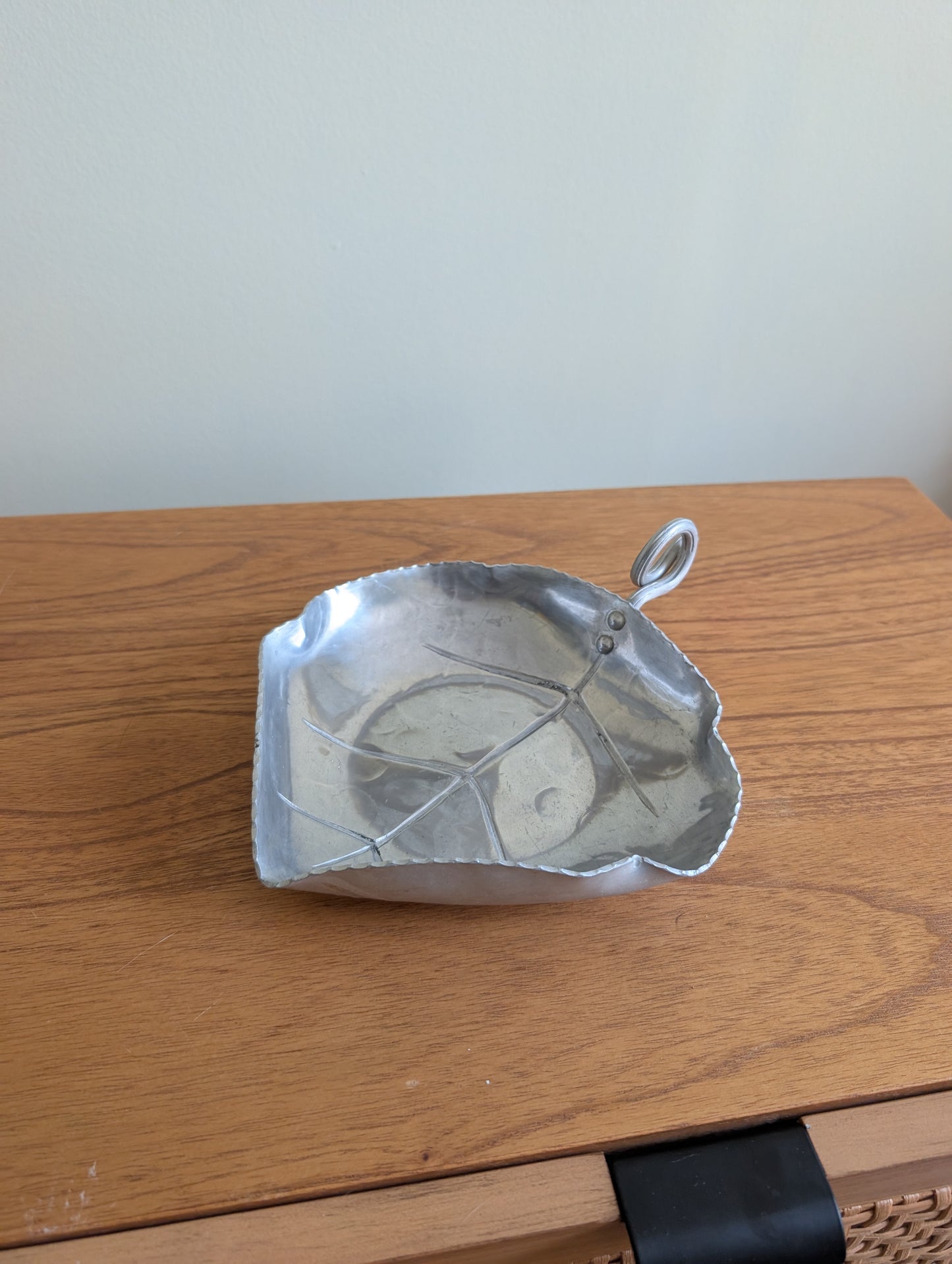 Vintage Buenilum Hammered Aluminum Leaf Dish