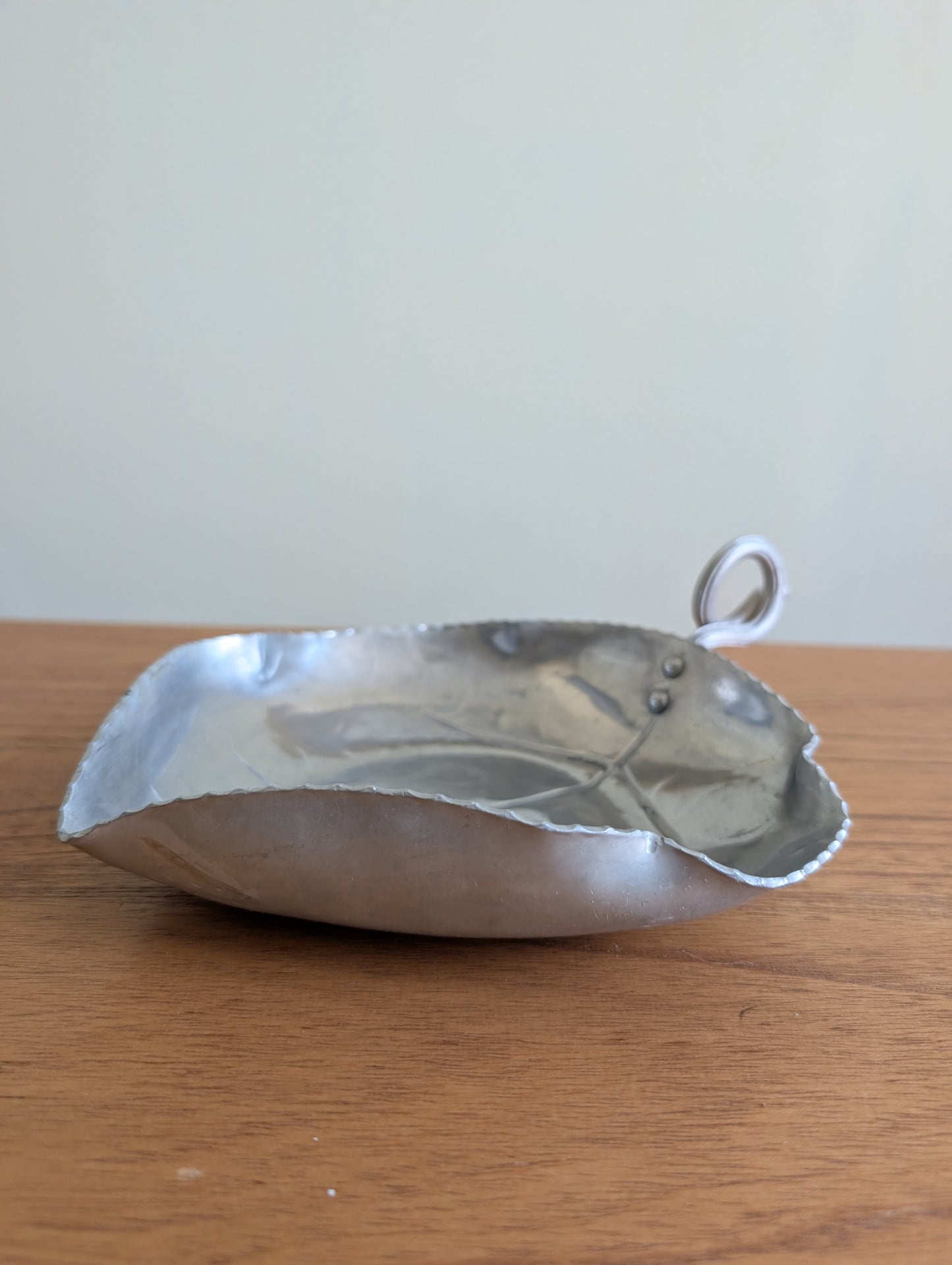 Vintage Buenilum Hammered Aluminum Leaf Dish