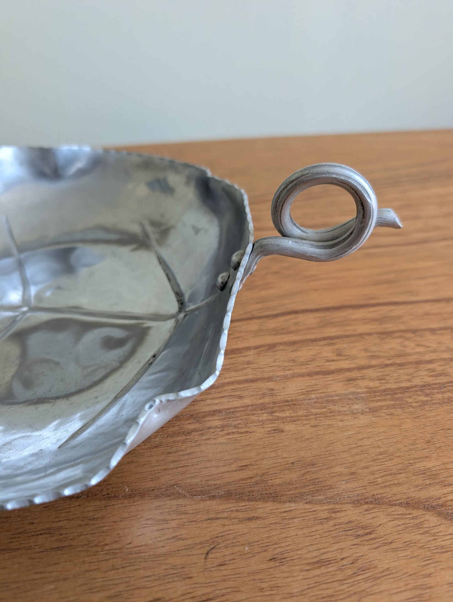 Vintage Buenilum Hammered Aluminum Leaf Dish