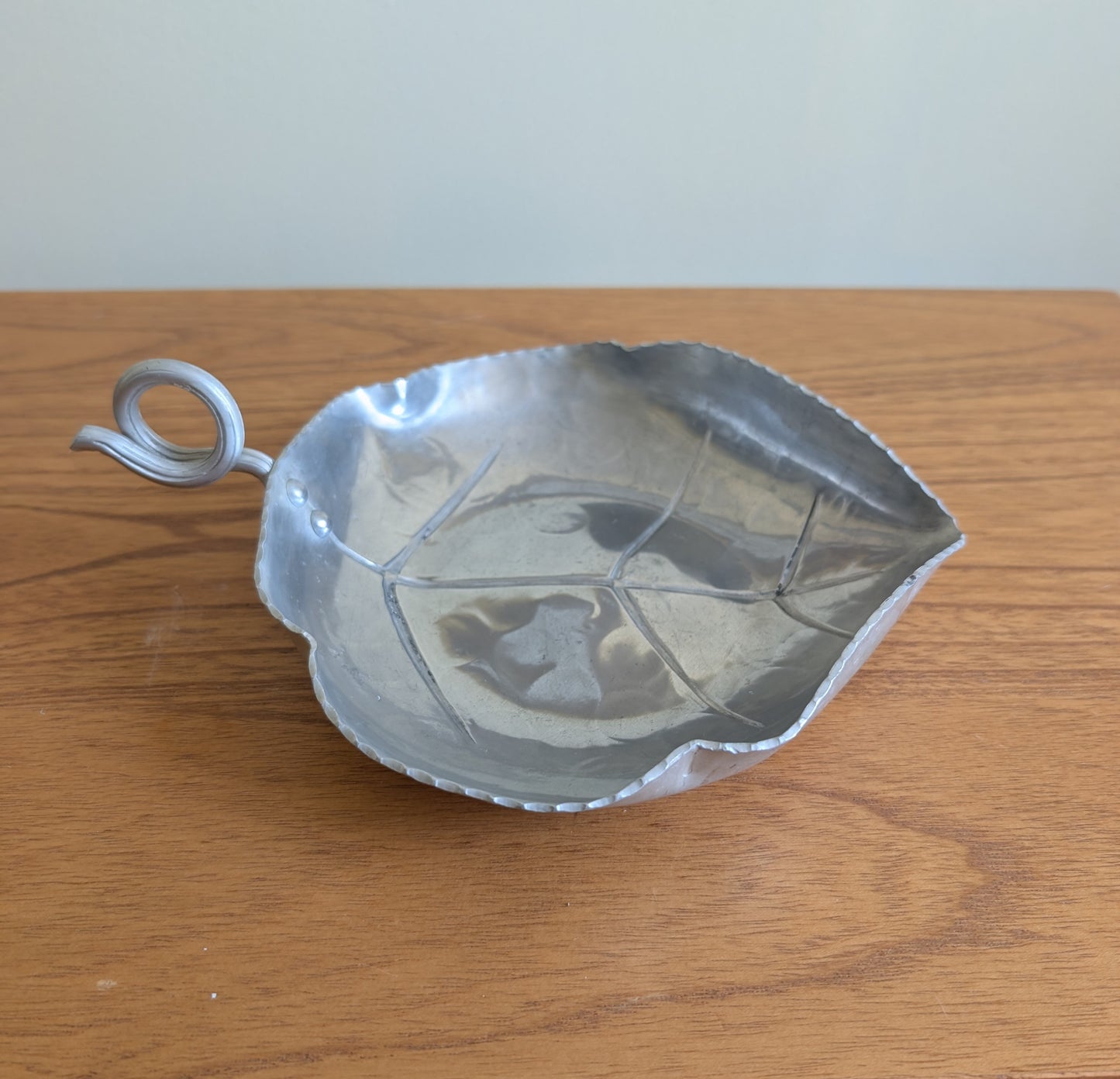 Vintage Buenilum Hammered Aluminum Leaf Dish