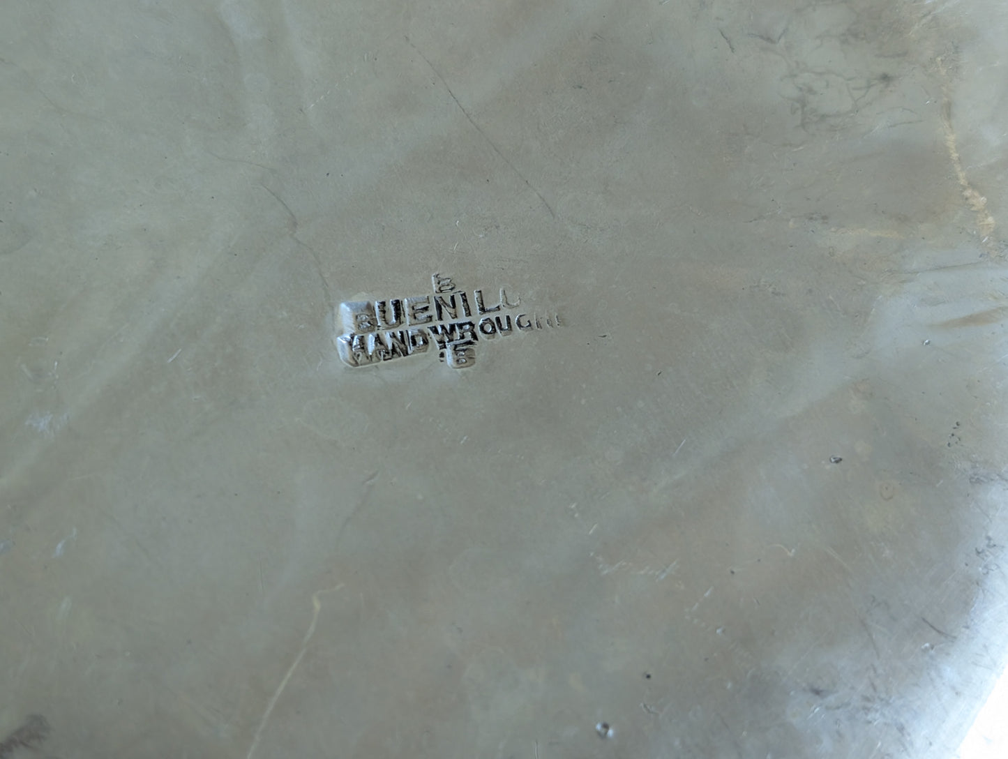 Vintage Buenilum Hammered Aluminum Leaf Dish