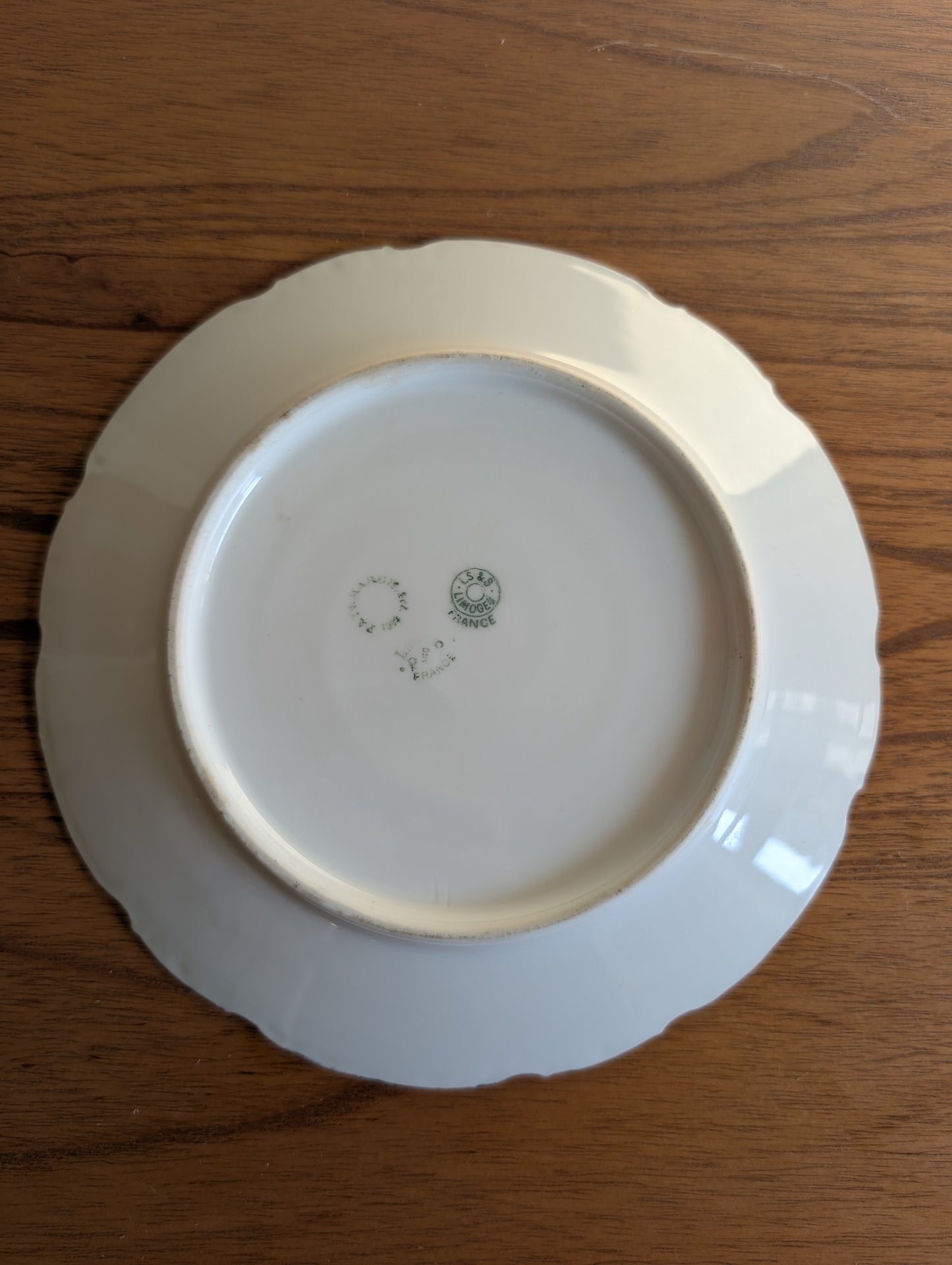Edwardian LS & S Limoges Gilt Floral 8" Plate Antique