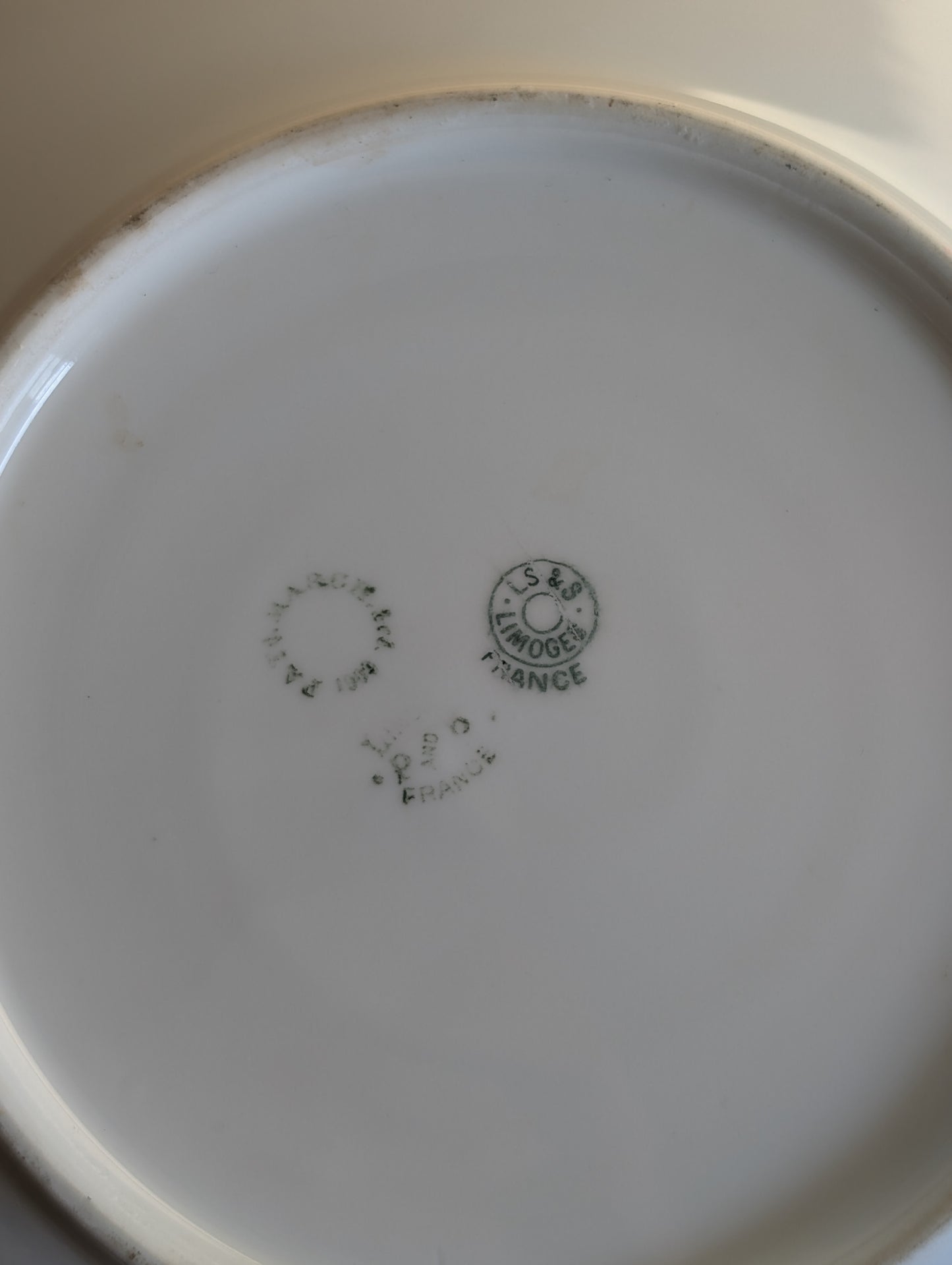 Edwardian LS & S Limoges Gilt Floral 8" Plate Antique