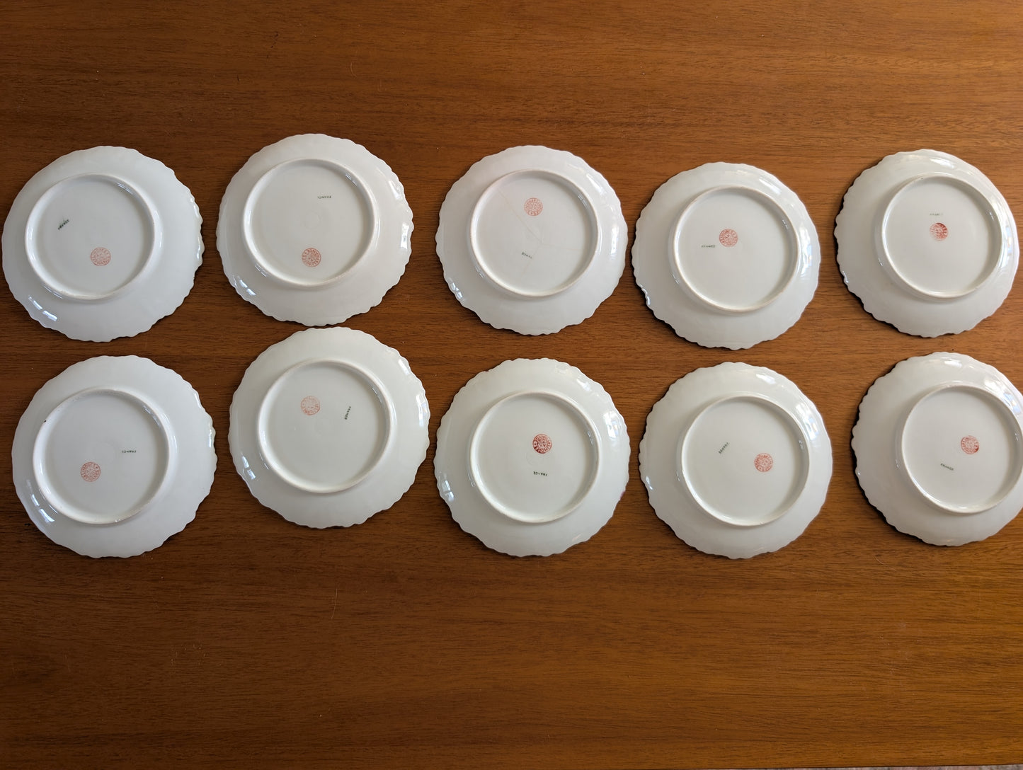 Set of 10 Limoges 6 inch Dessert Plates