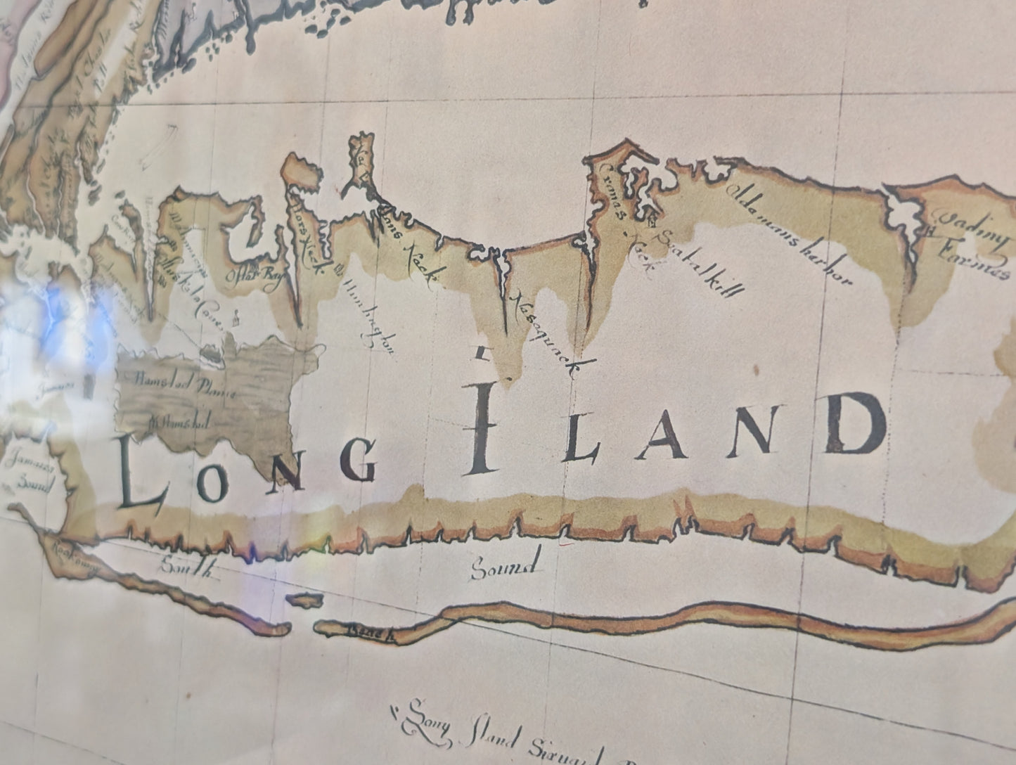 Framed Poster of Long Island and Connecticut