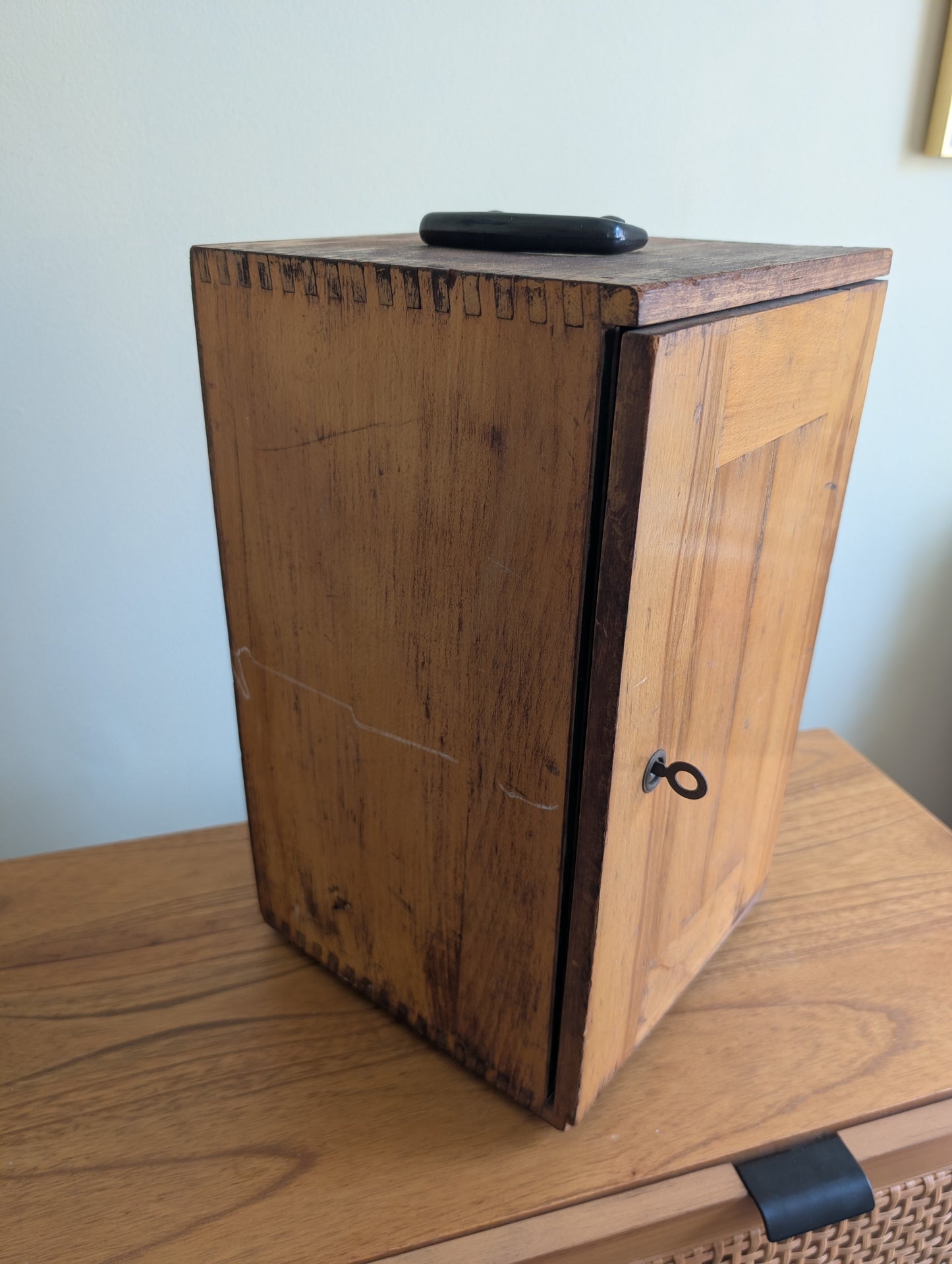 Microscope in Wooden Travel Case
