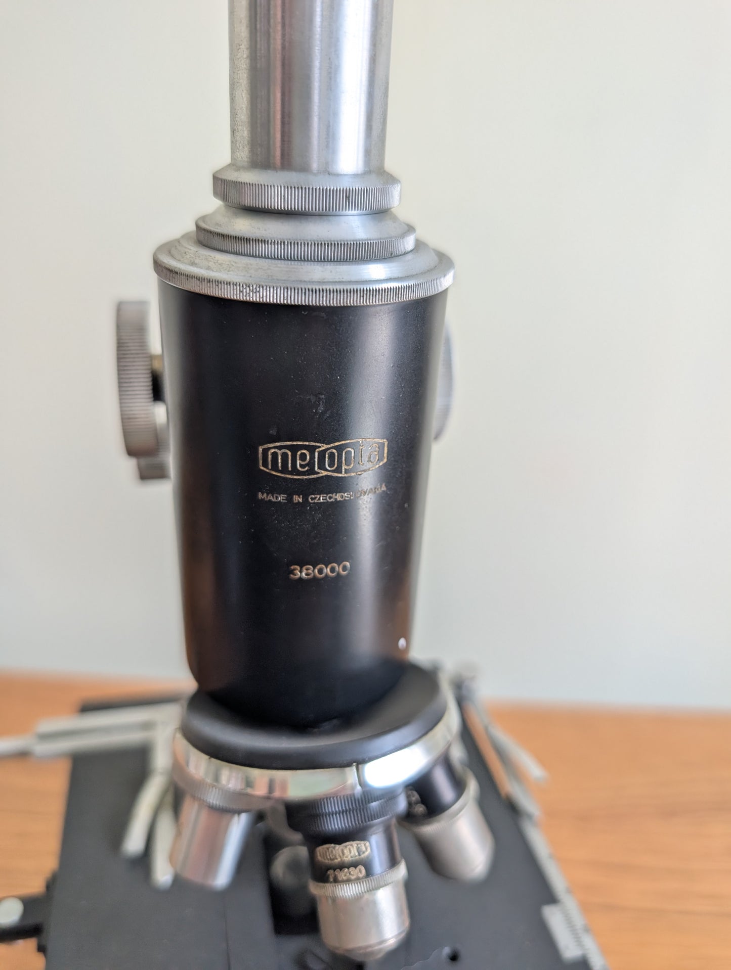 Microscope in Wooden Travel Case