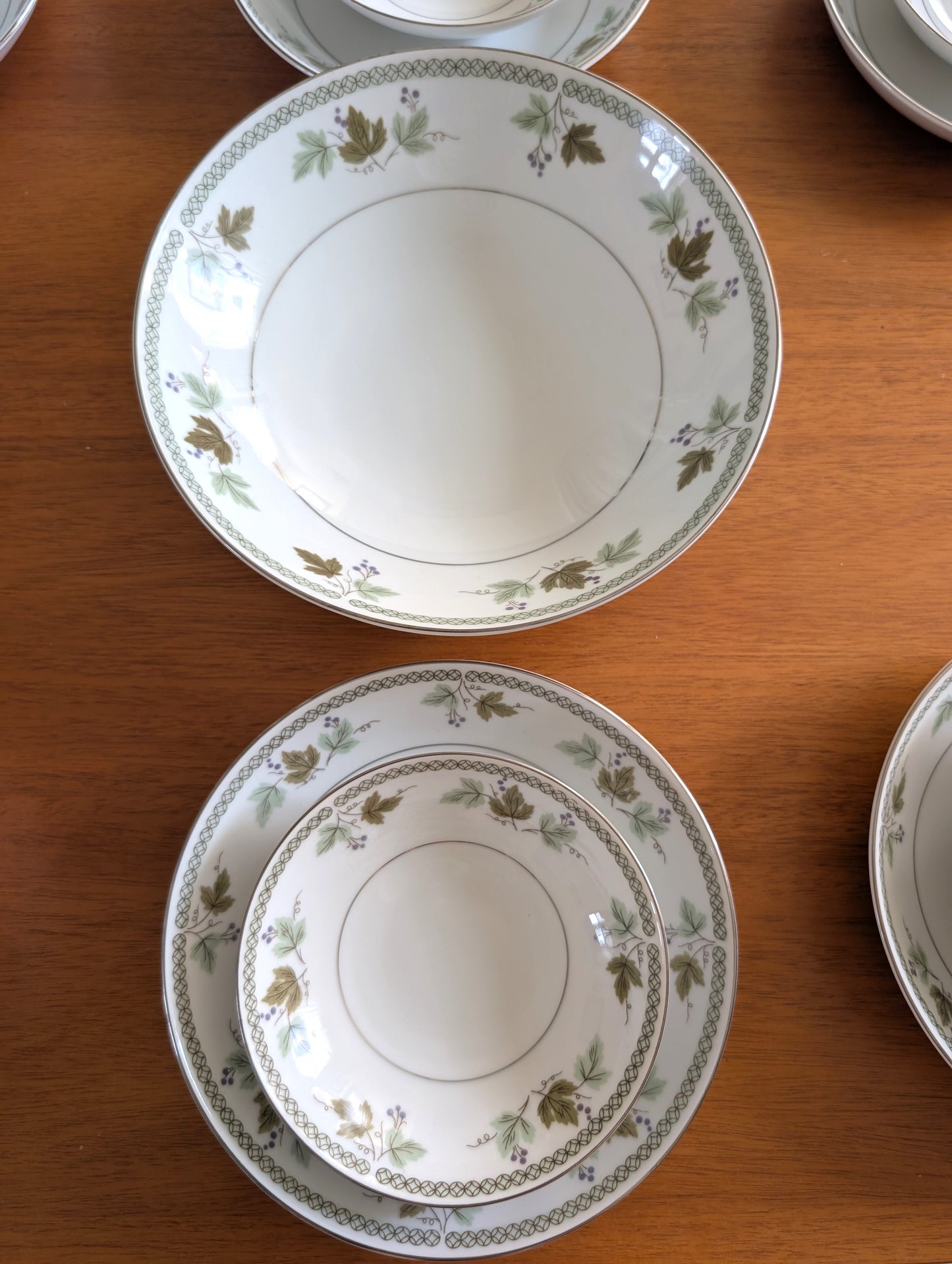 25 Piece Mikasa Avon Dish Set Grape Vine Pattern