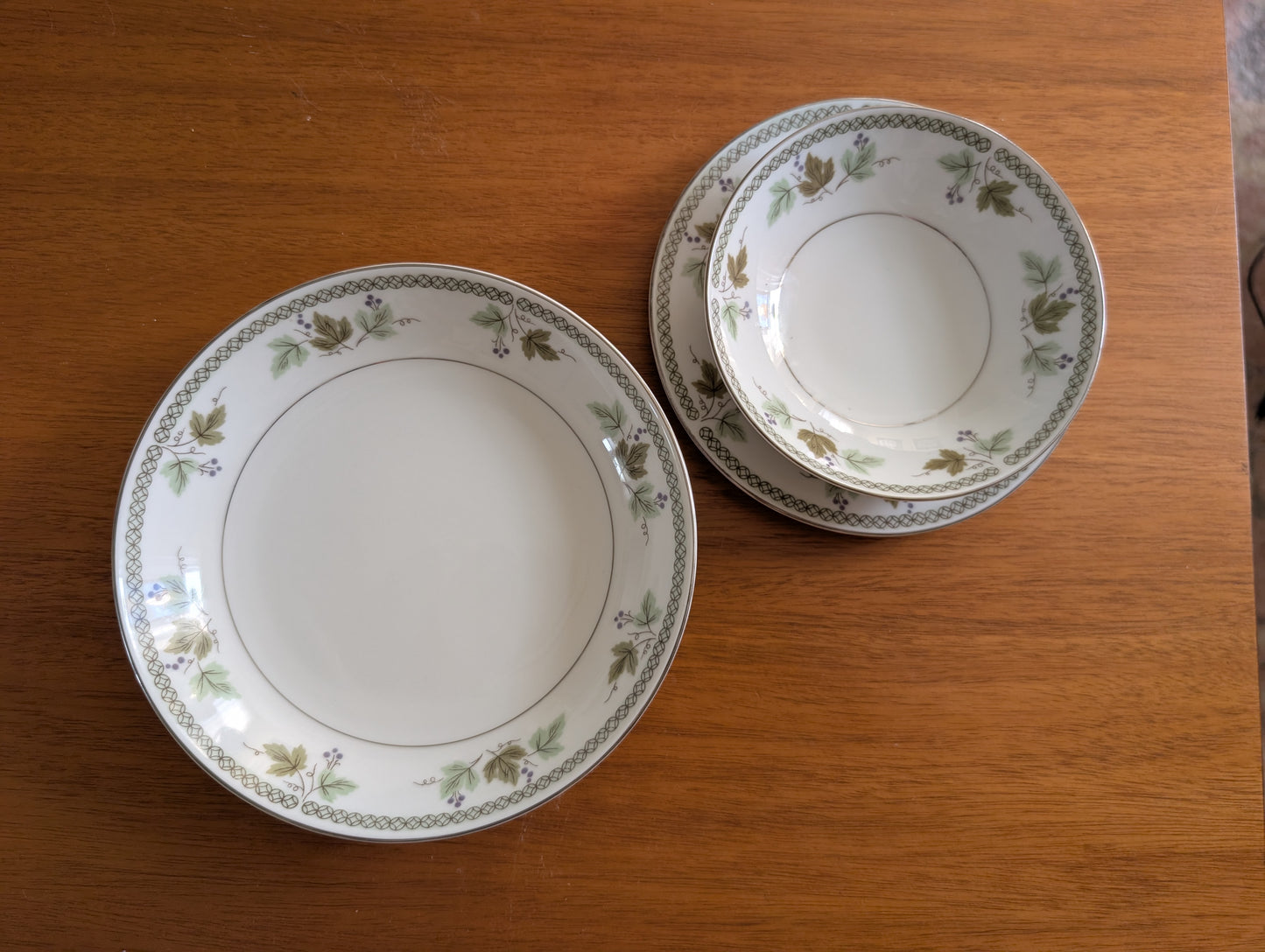 25 Piece Mikasa Avon Dish Set Grape Vine Pattern