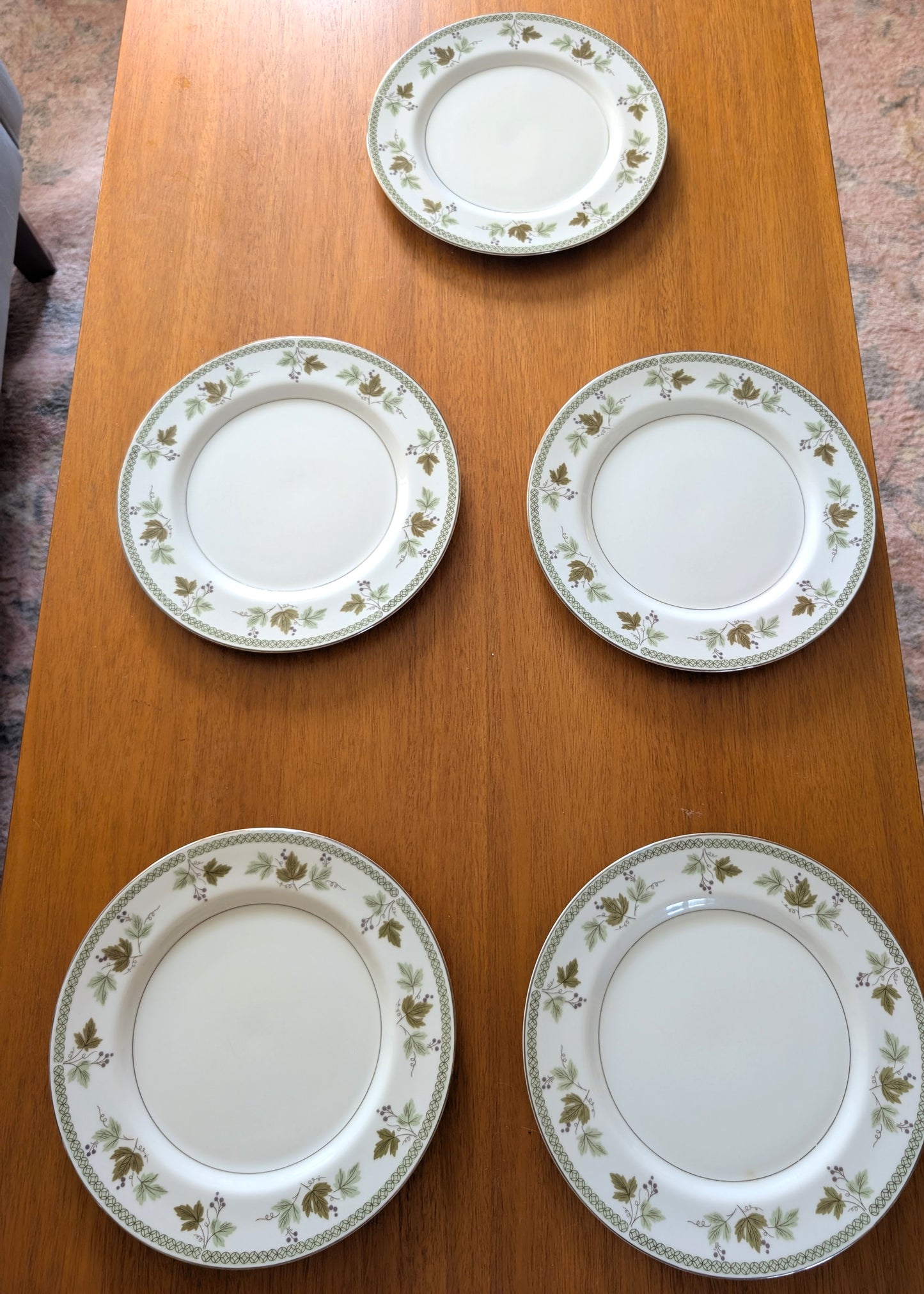 Mikasa Avon Dinner Plates Service for 5