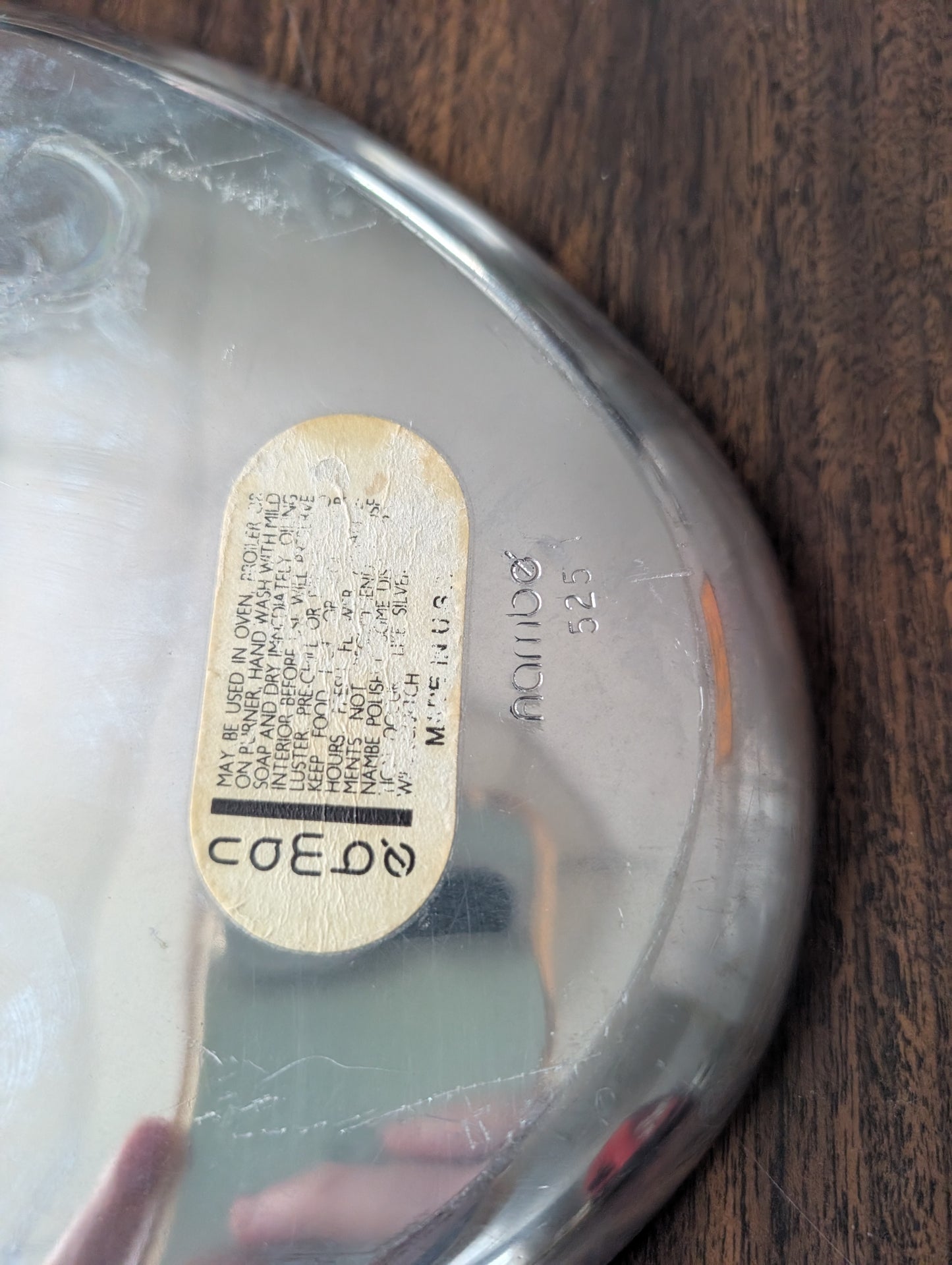 MCM Vintage Nambe 525 Metal Alloy Abstract Plate 9" x 9.5"