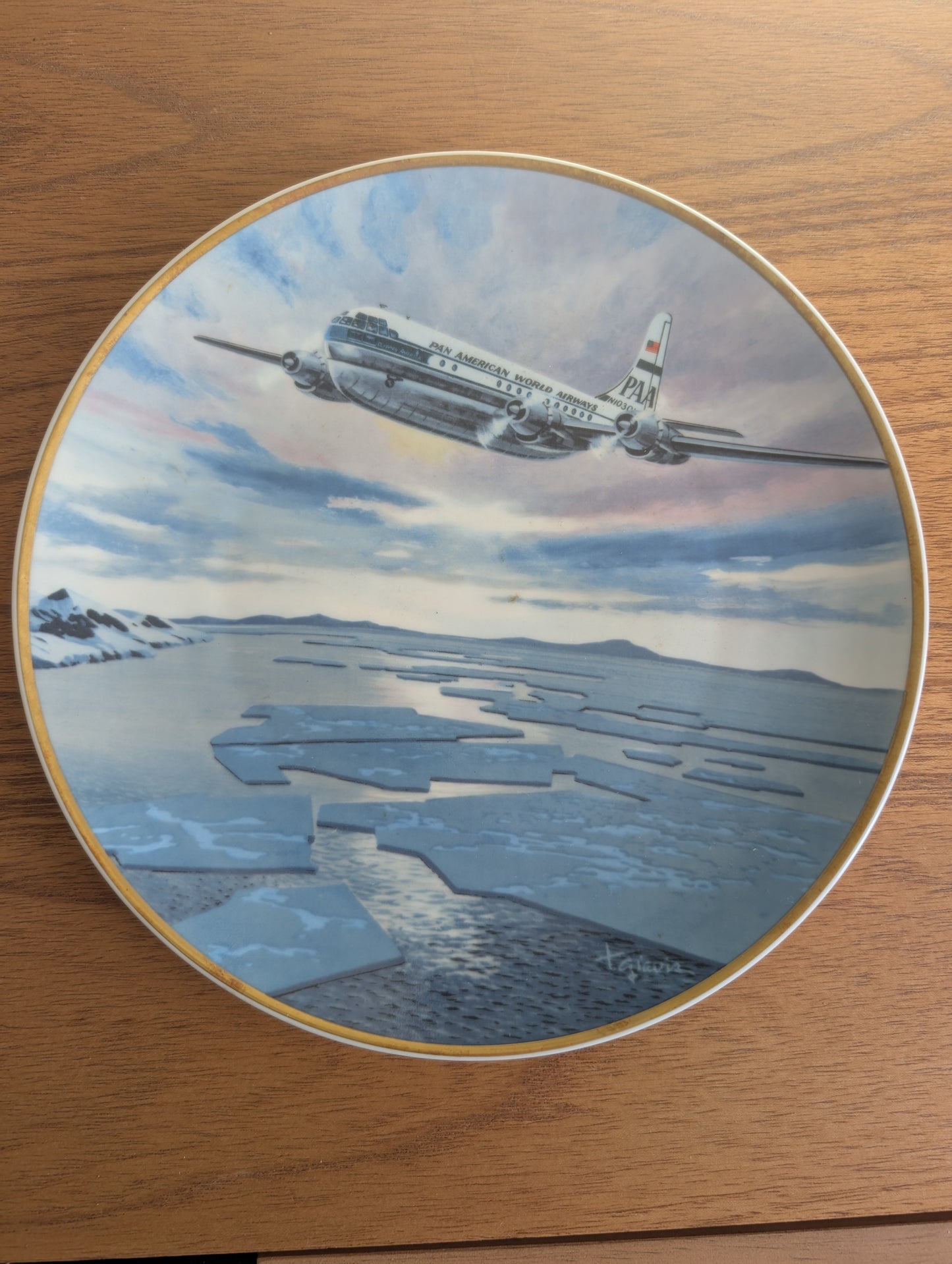 Pan Am Pioneer Flights Collectible Plate