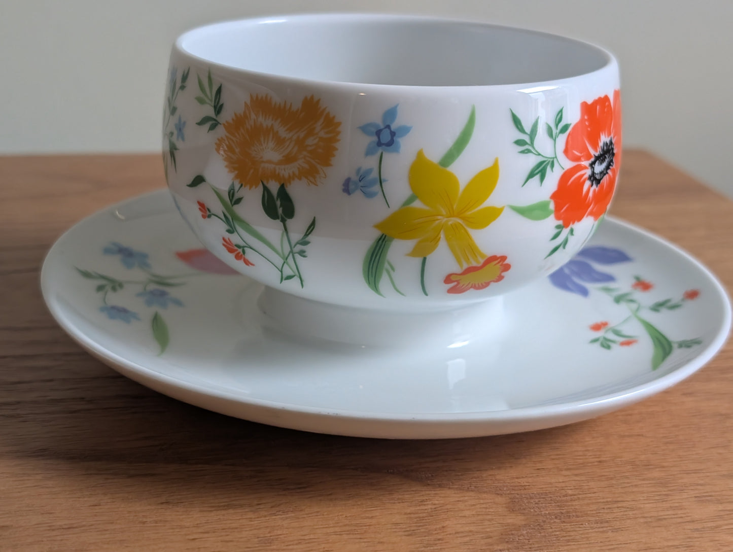 Primavera Pedestal Cake Stand and Gravy Bowl by Heinrich