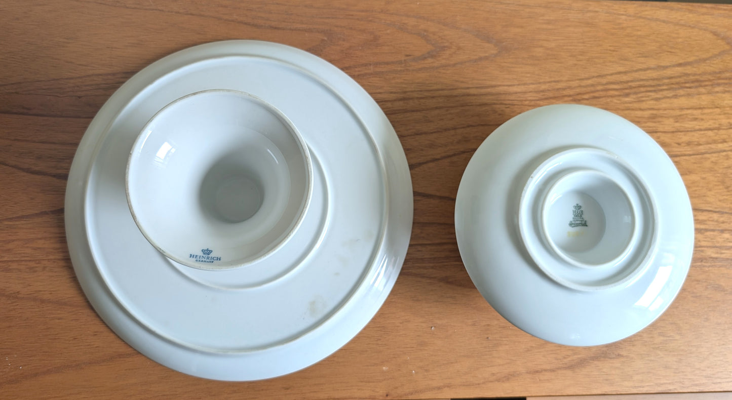 Primavera Pedestal Cake Stand and Gravy Bowl by Heinrich