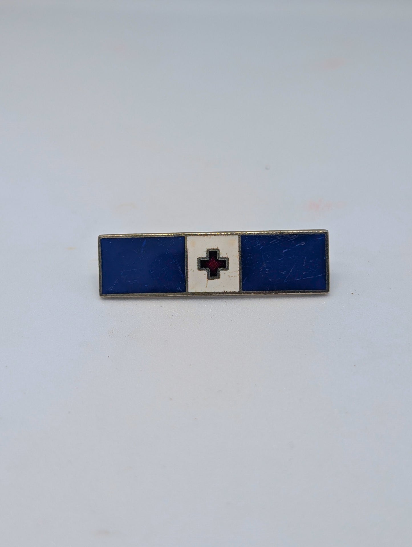 2 Vintage Red Cross Pins