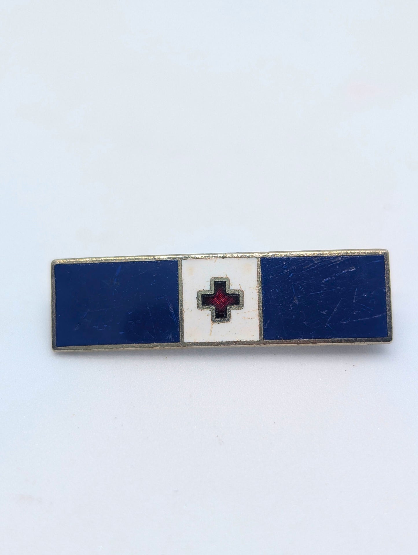 2 Vintage Red Cross Pins