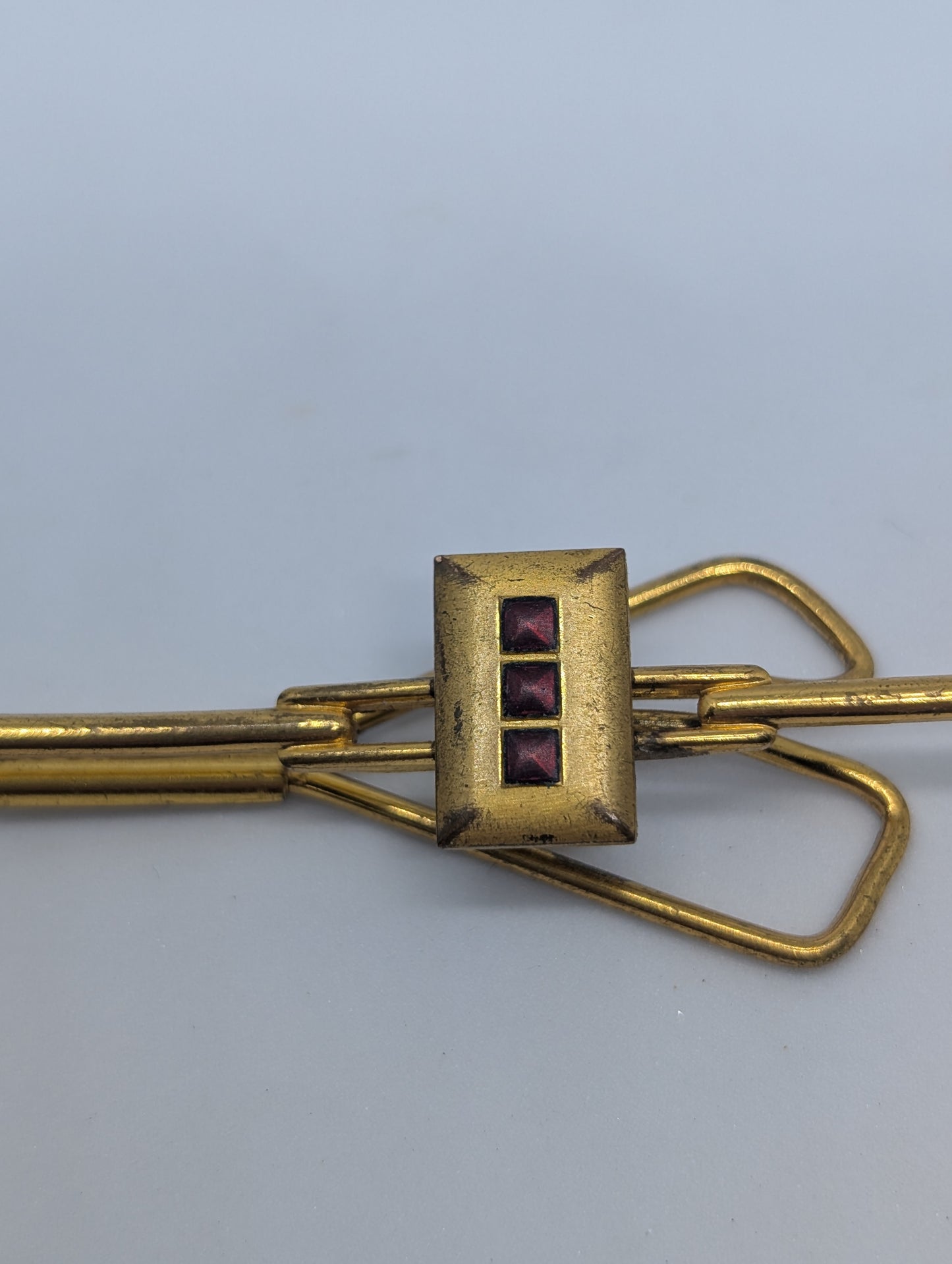 Art Deco Gold Tone Tie Clip
