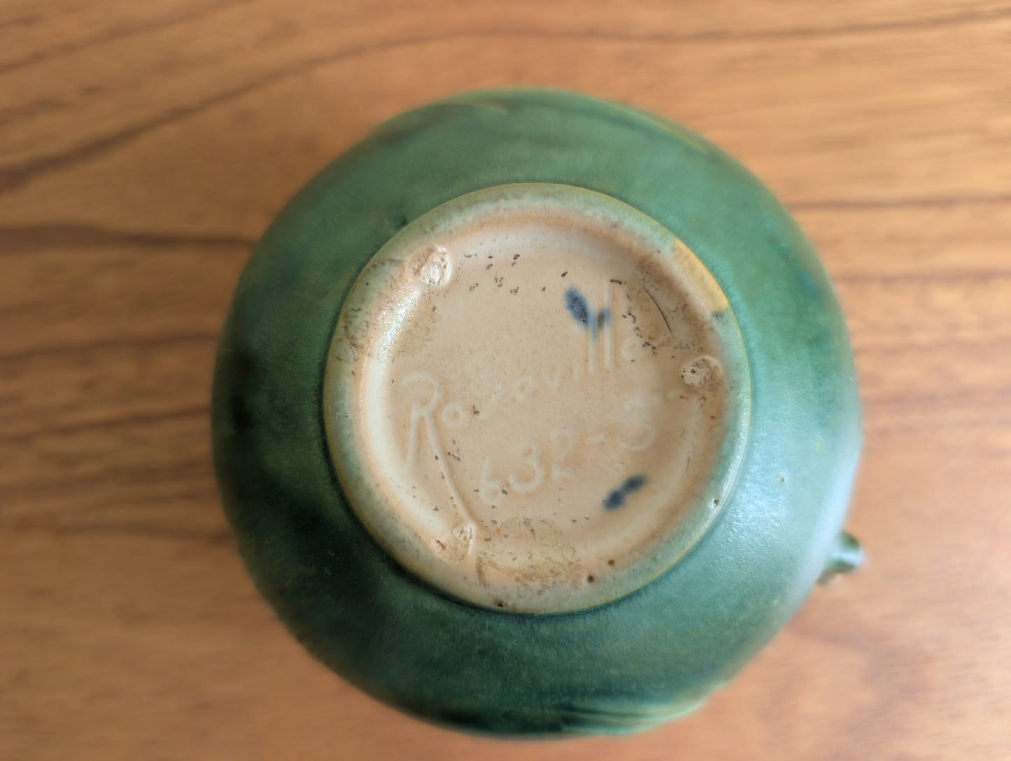 Roseville Pottery Jardinière Green Pine Cone Bowl \