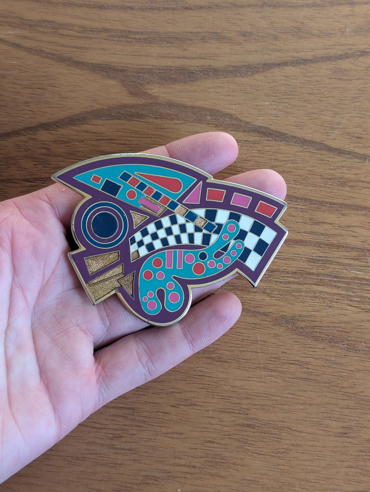 1990s Large Abstract Enamel Pin