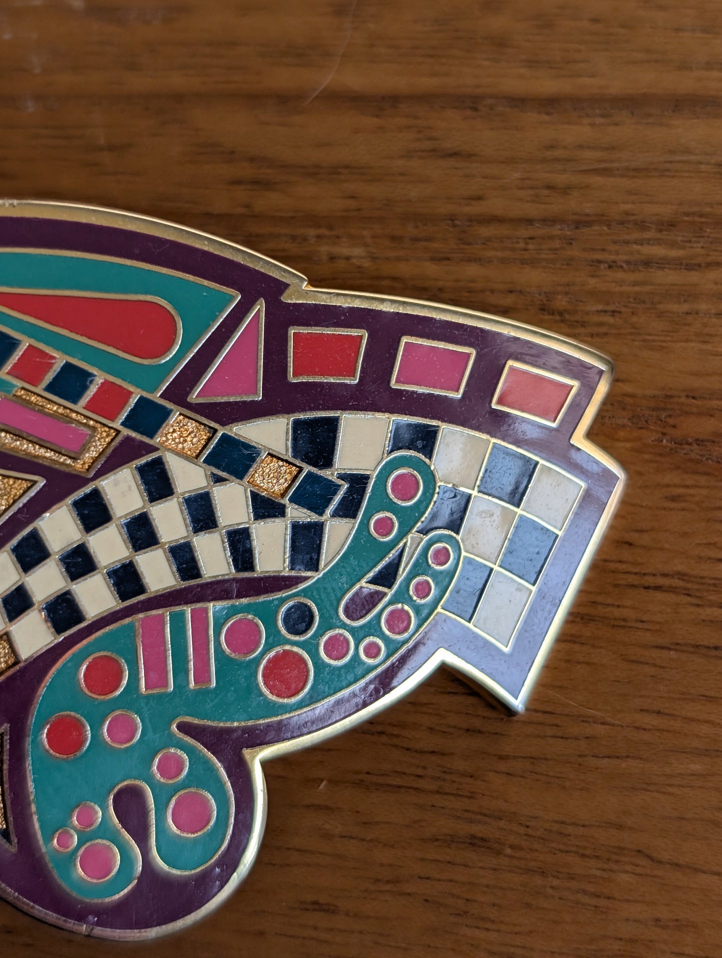 1990s Large Abstract Enamel Pin