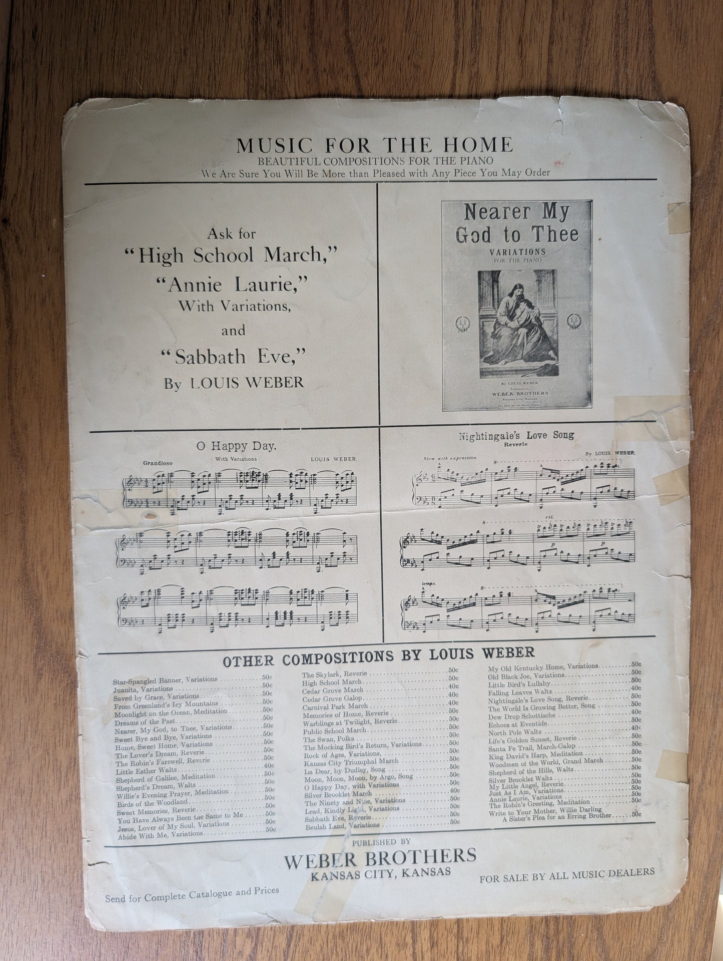 Vintage Piano Sheet Music Saved by Grace