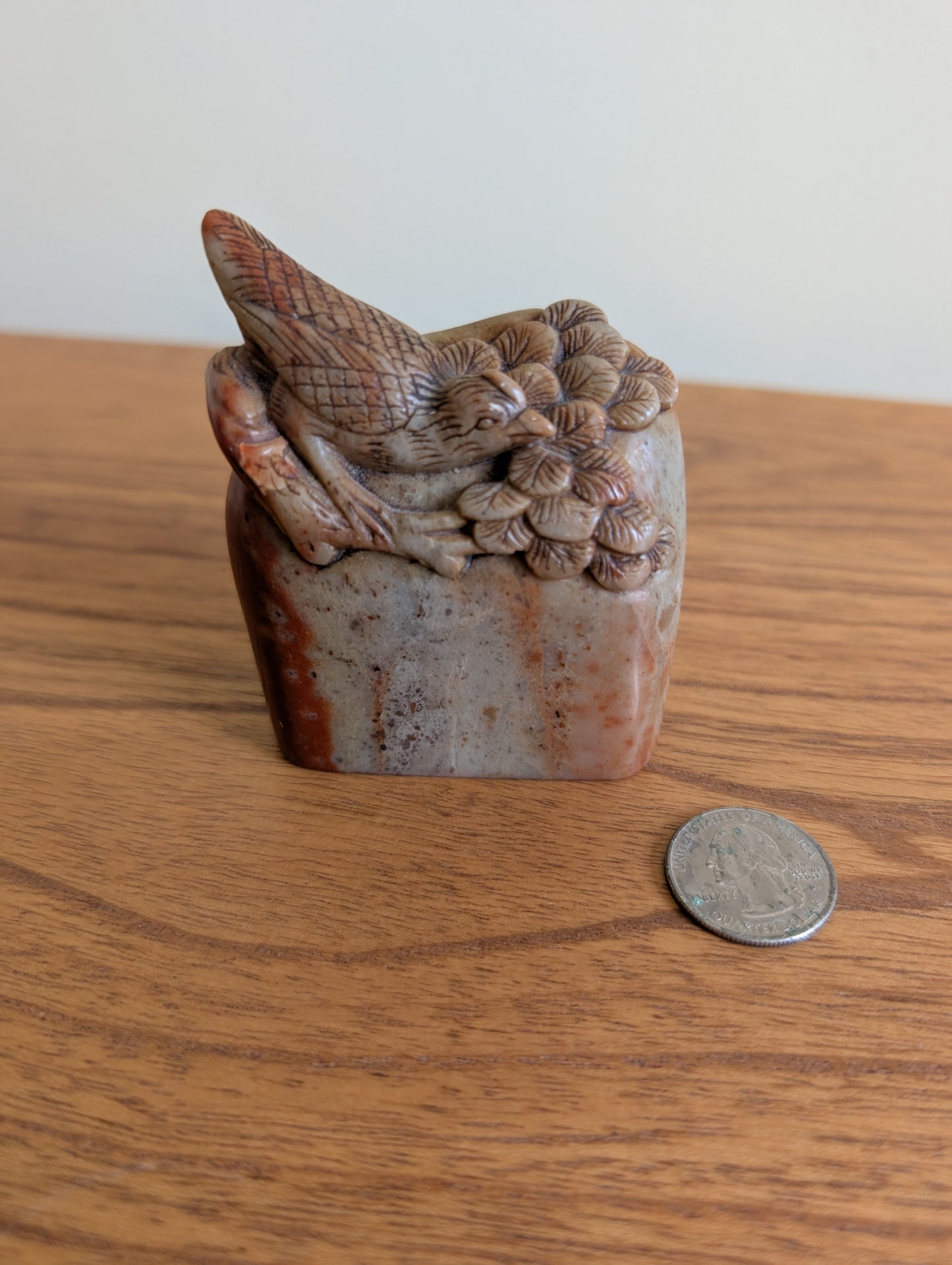 Vintage Hand Carved Chinese Shoushan Stone Sea