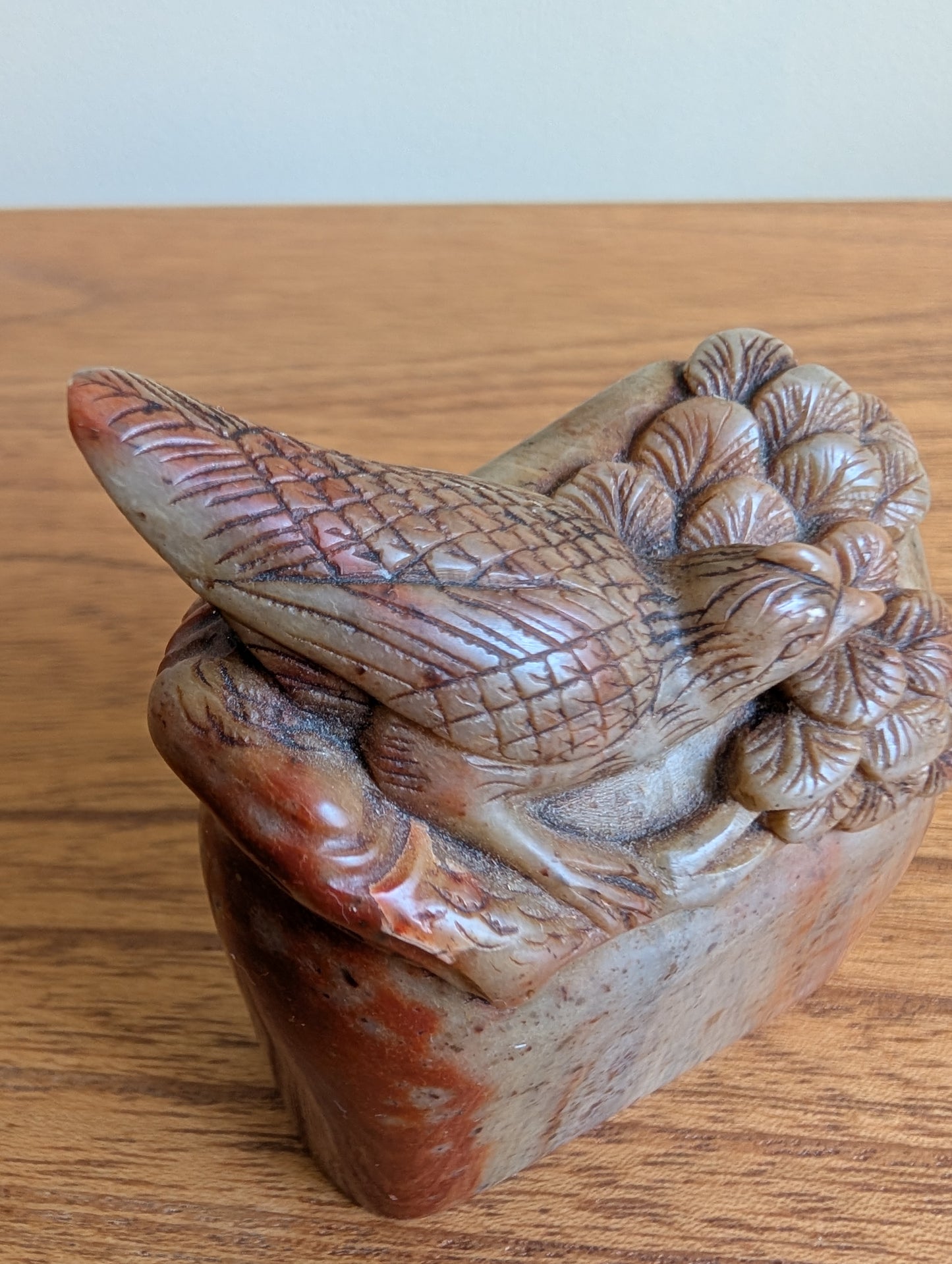 Vintage Hand Carved Chinese Shoushan Stone Sea