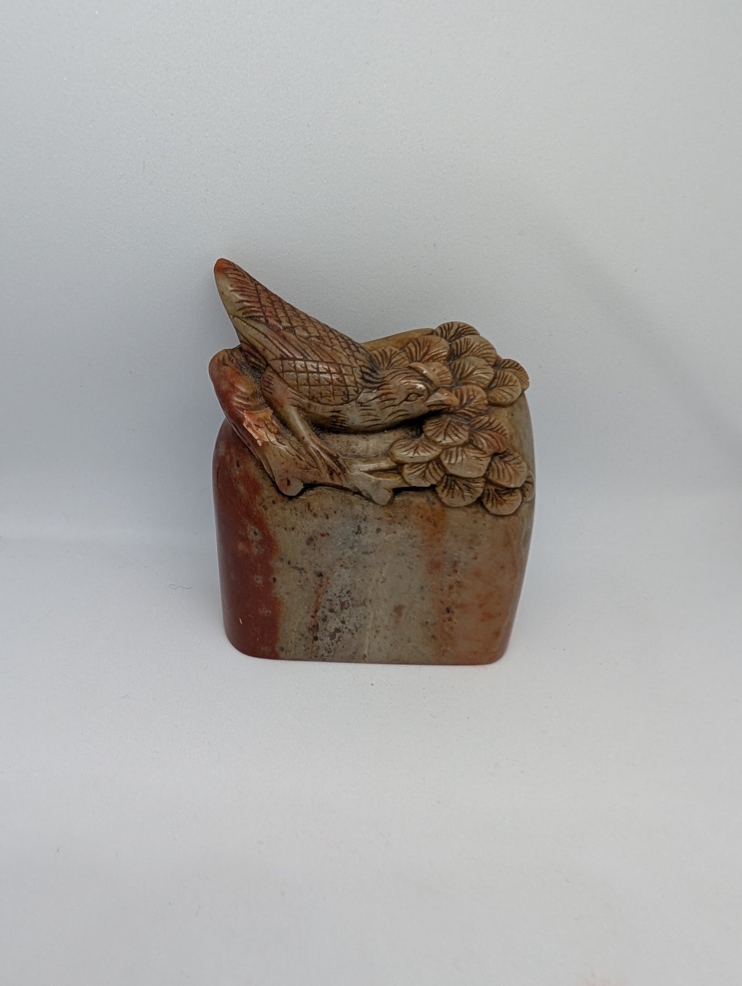 Vintage Hand Carved Chinese Shoushan Stone Sea