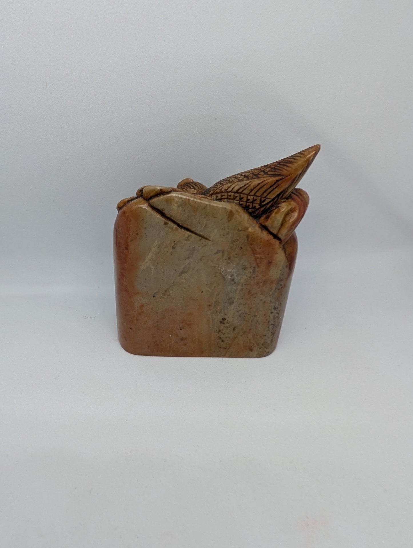 Vintage Hand Carved Chinese Shoushan Stone Sea