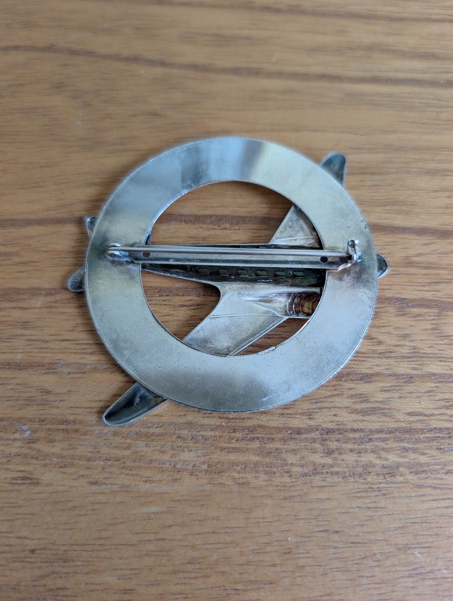 Twin Engine Sterling Silver Airplane Brooch