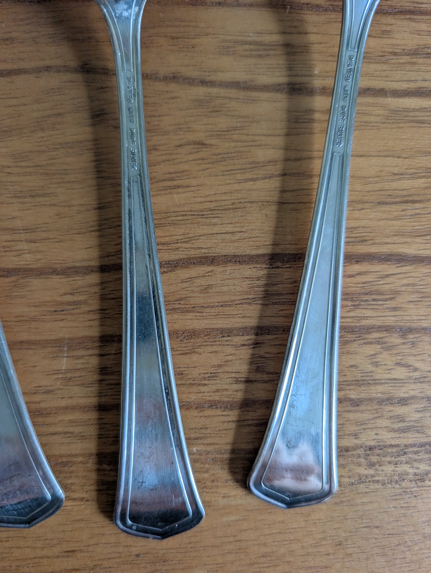 Set of 8 Vintage Silver Plated Soup Spoons