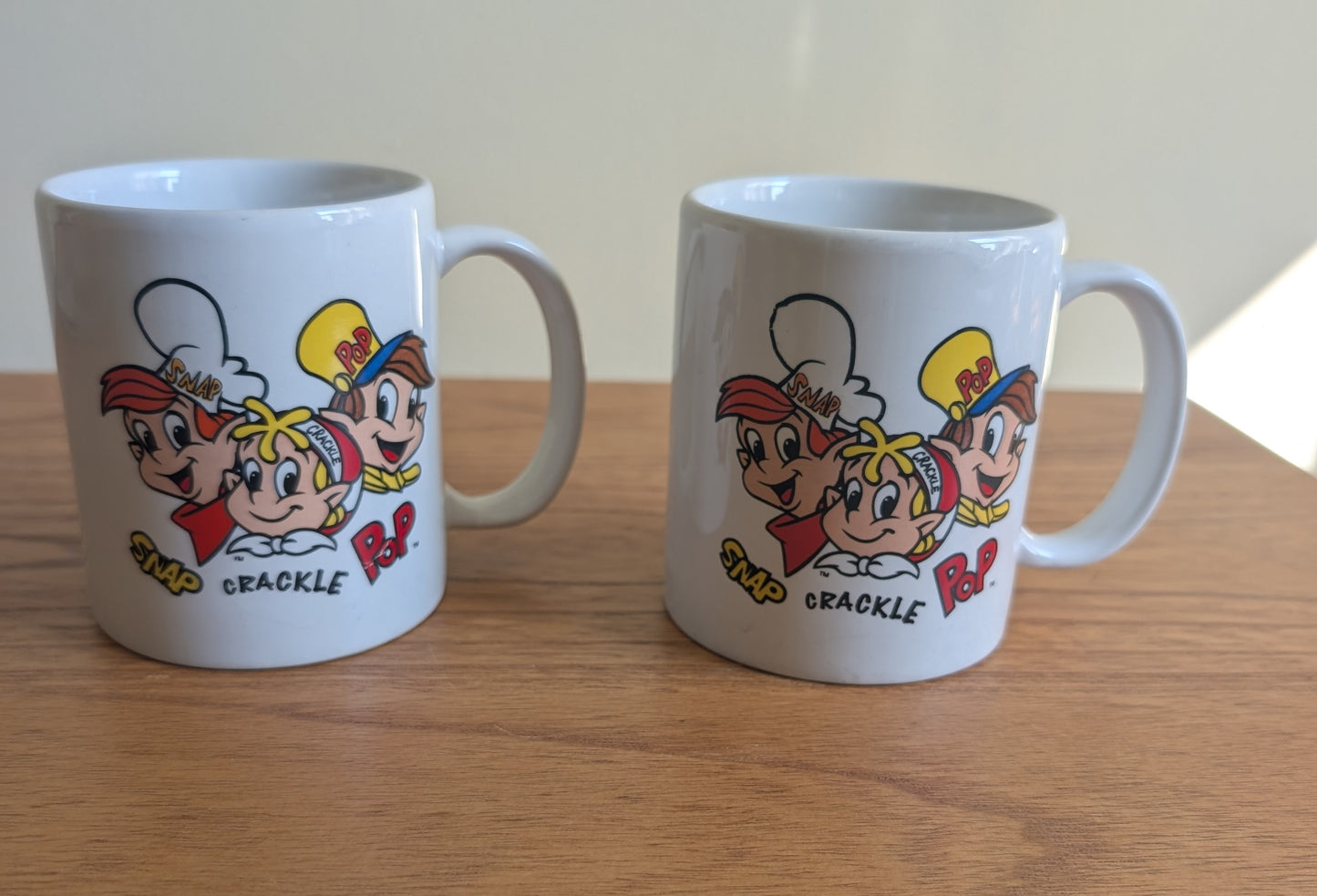 Pair of 2000's Snap Crackle and Pop Rice Krispies Mugs