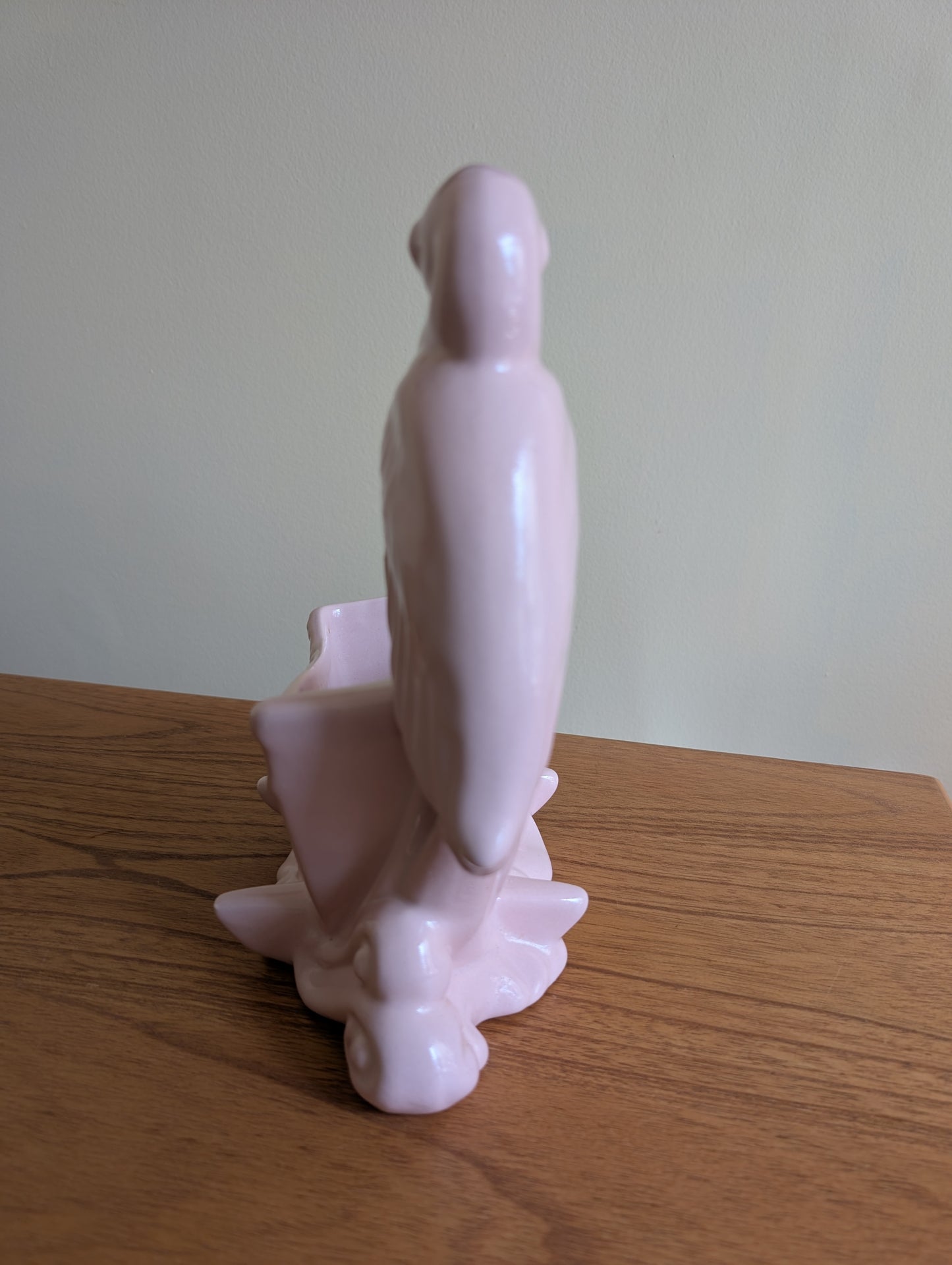 It's A Girl! Vintage Pink Stork Planter with Cradle by Haeger Potteries