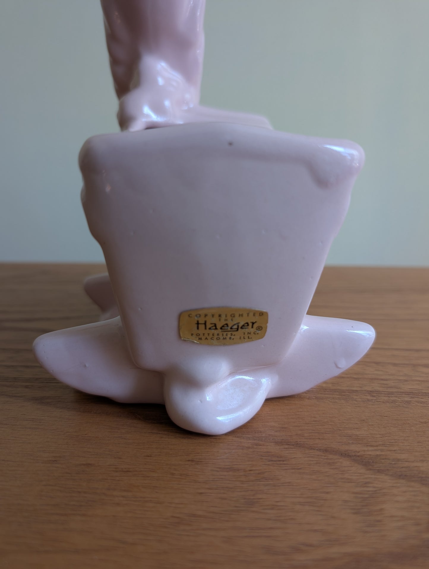 It's A Girl! Vintage Pink Stork Planter with Cradle by Haeger Potteries