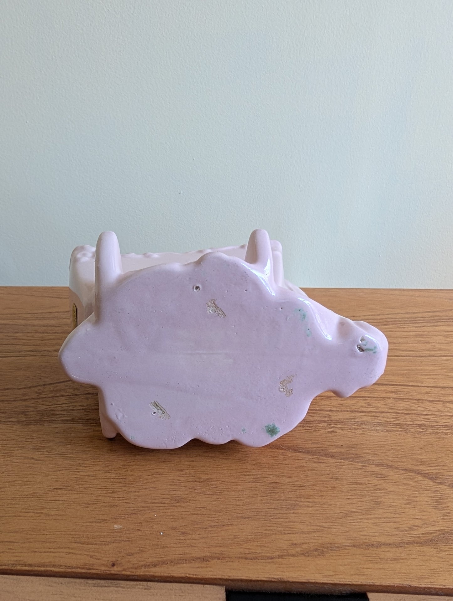 It's A Girl! Vintage Pink Stork Planter with Cradle by Haeger Potteries