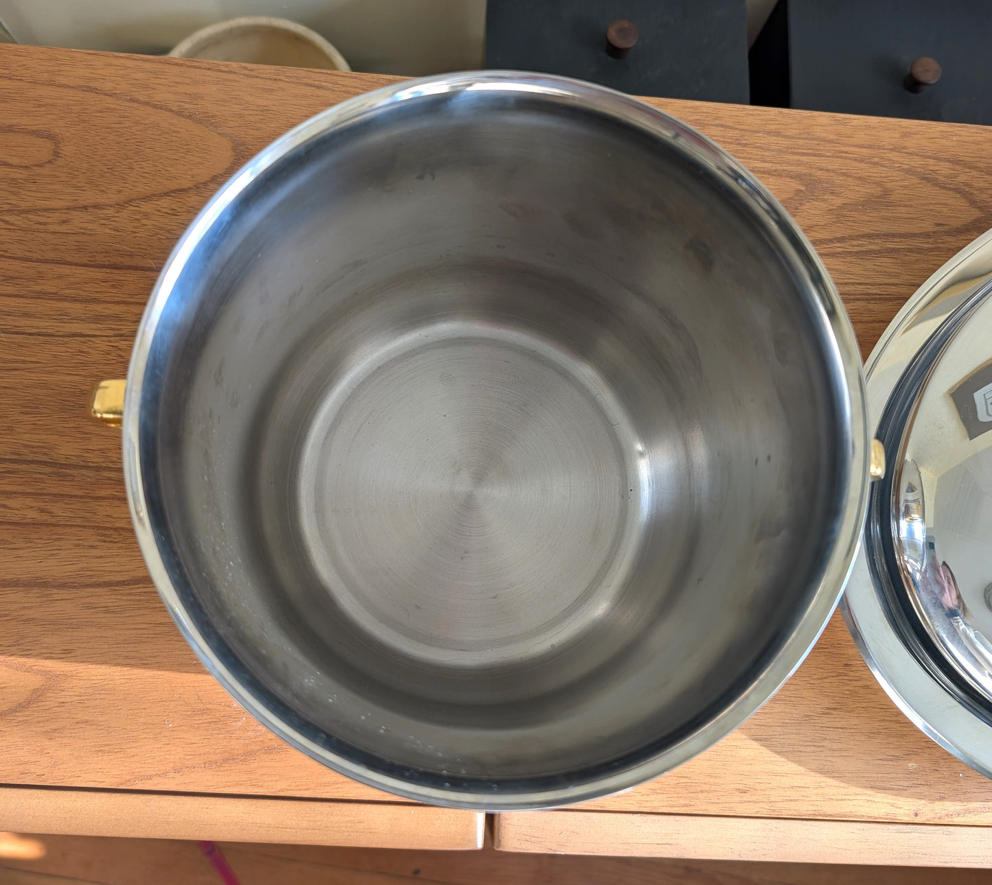 Summit Italy Stainless Steel Ice Bucket and Covered Dish with Borosilicate Glass Insert