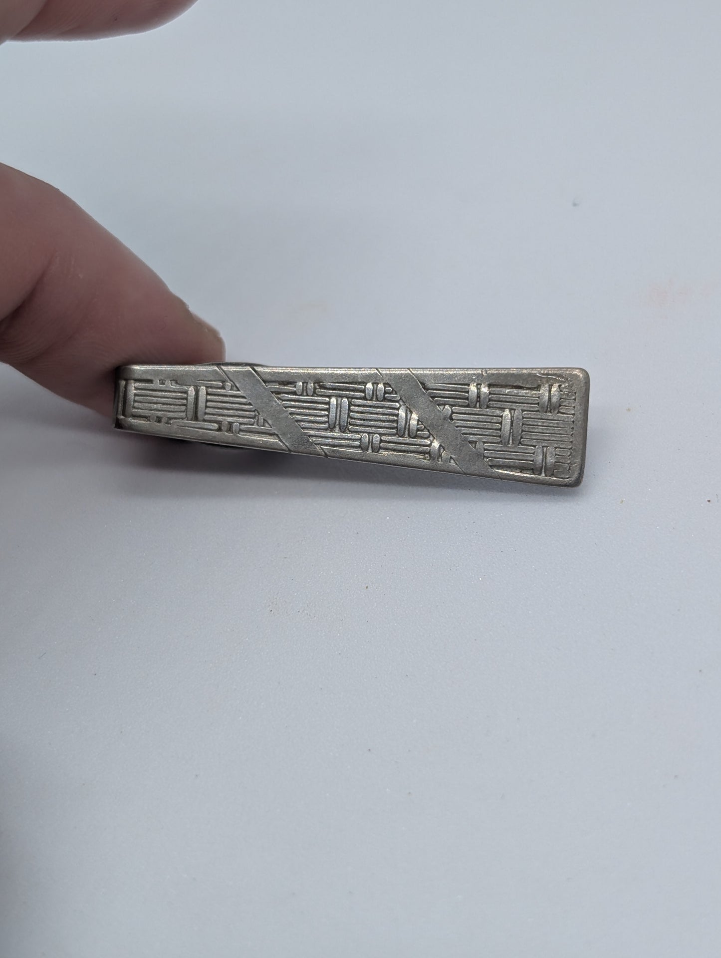Vintage Silver Tone Tie Clip