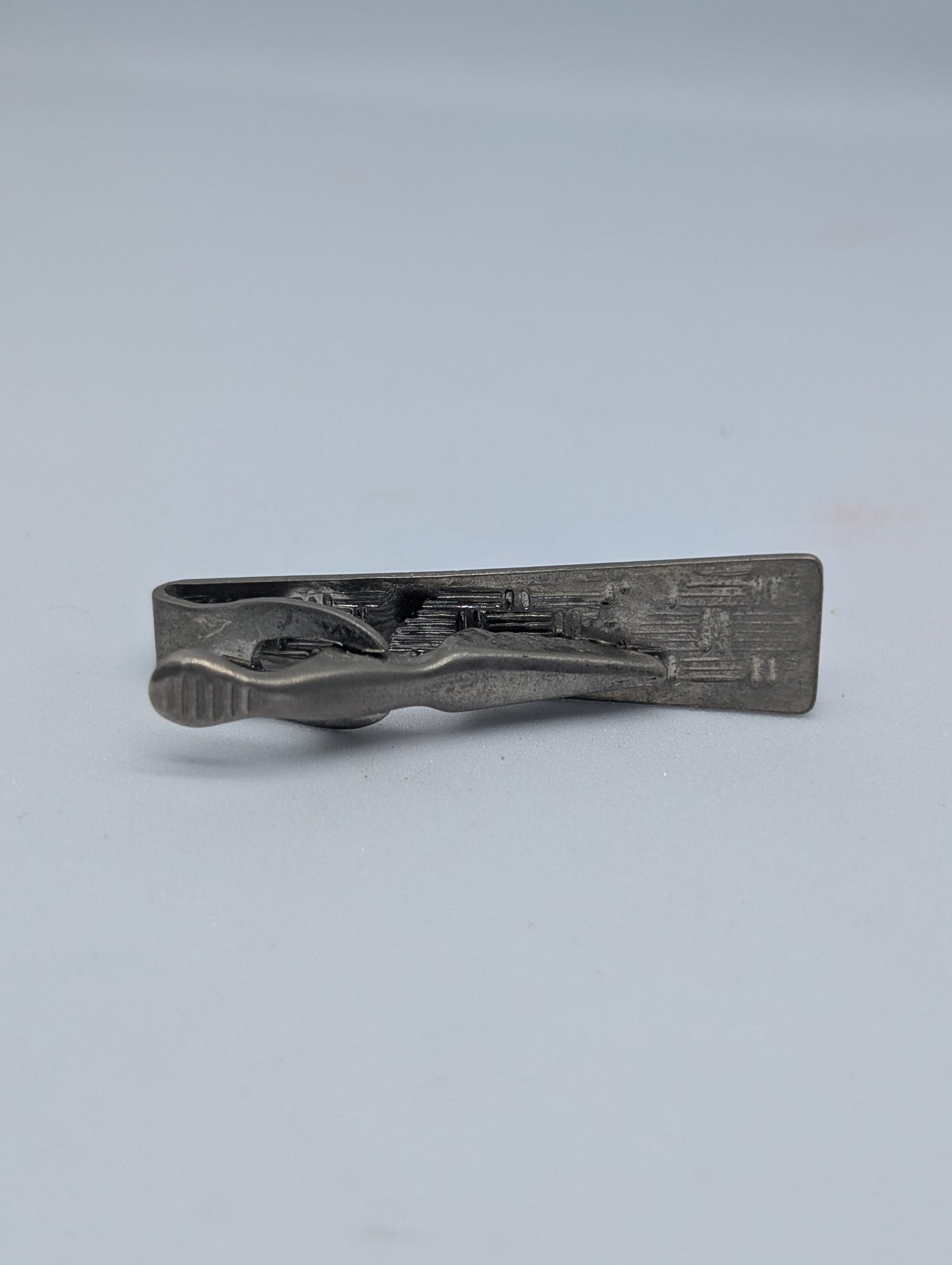 Vintage Silver Tone Tie Clip