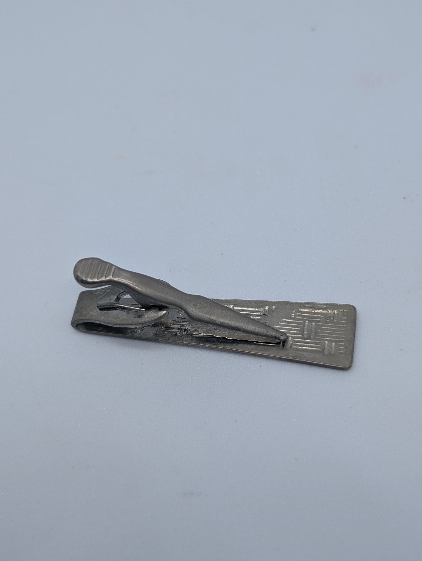 Vintage Silver Tone Tie Clip