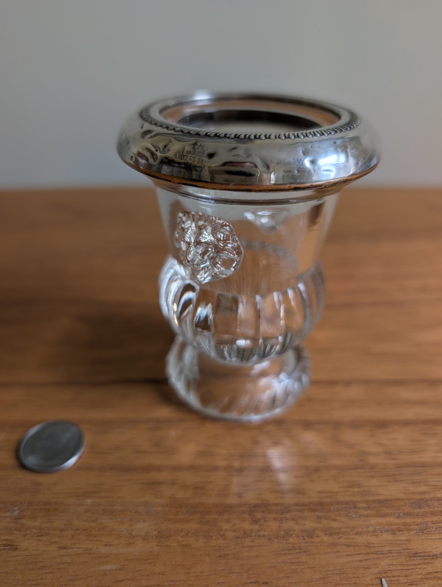 FB Rogers Silver Co. Lion Motif Match or Toothpick Holder