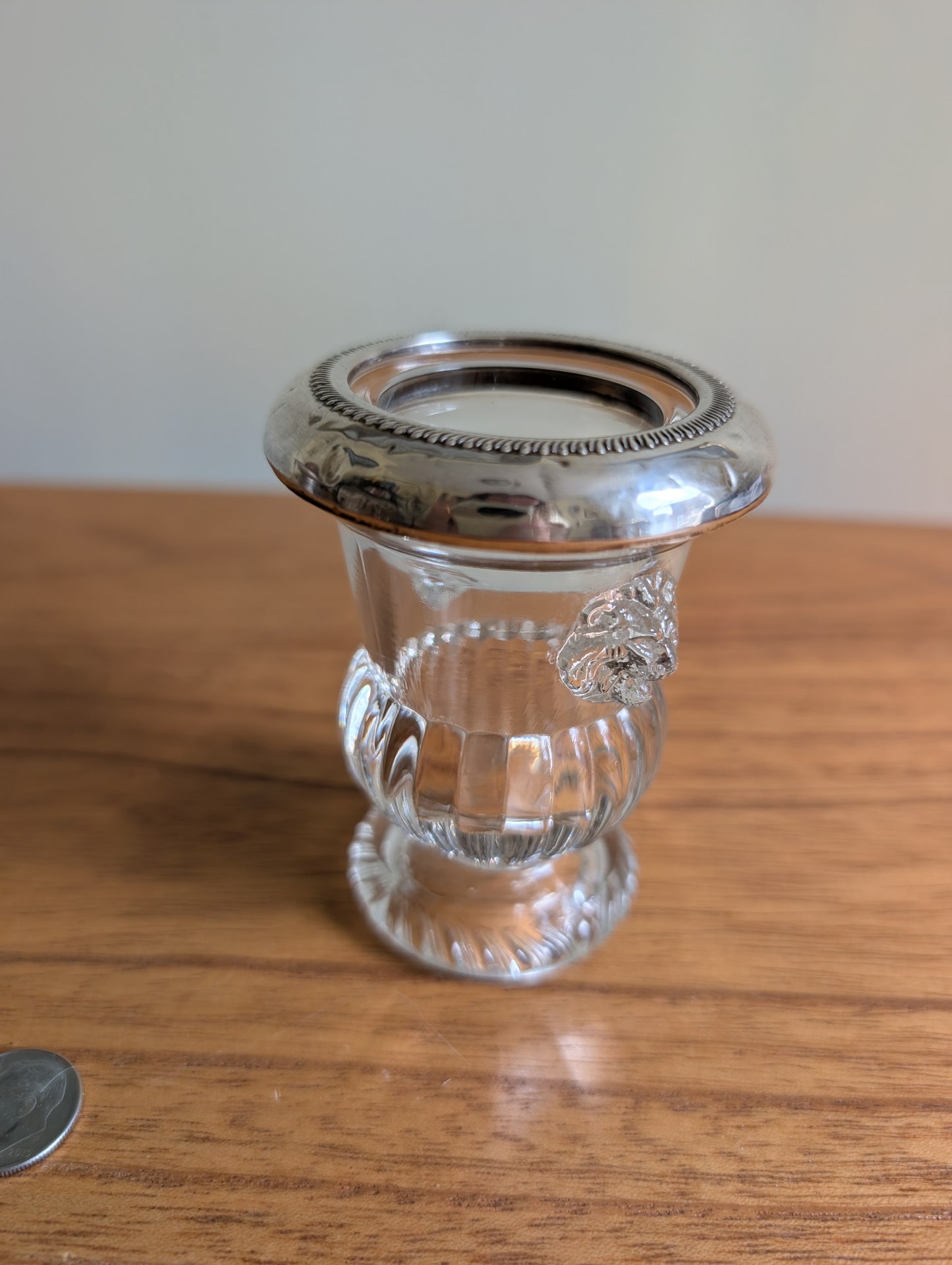 FB Rogers Silver Co. Lion Motif Match or Toothpick Holder