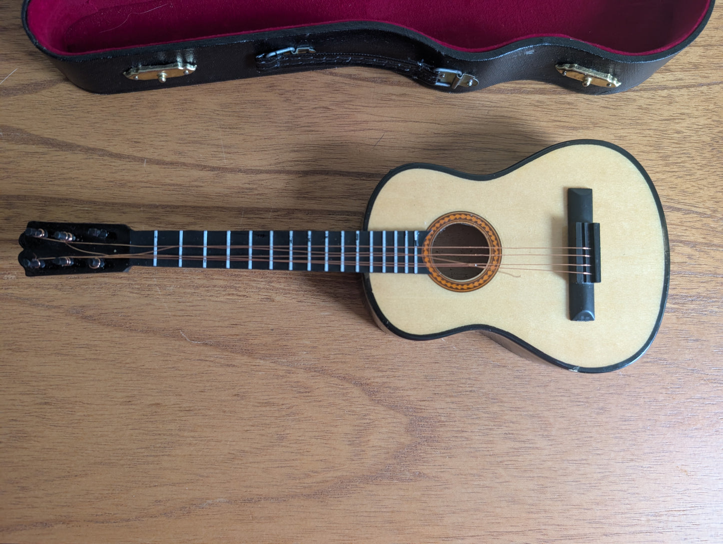 Vintage Miniature Guitar with Case