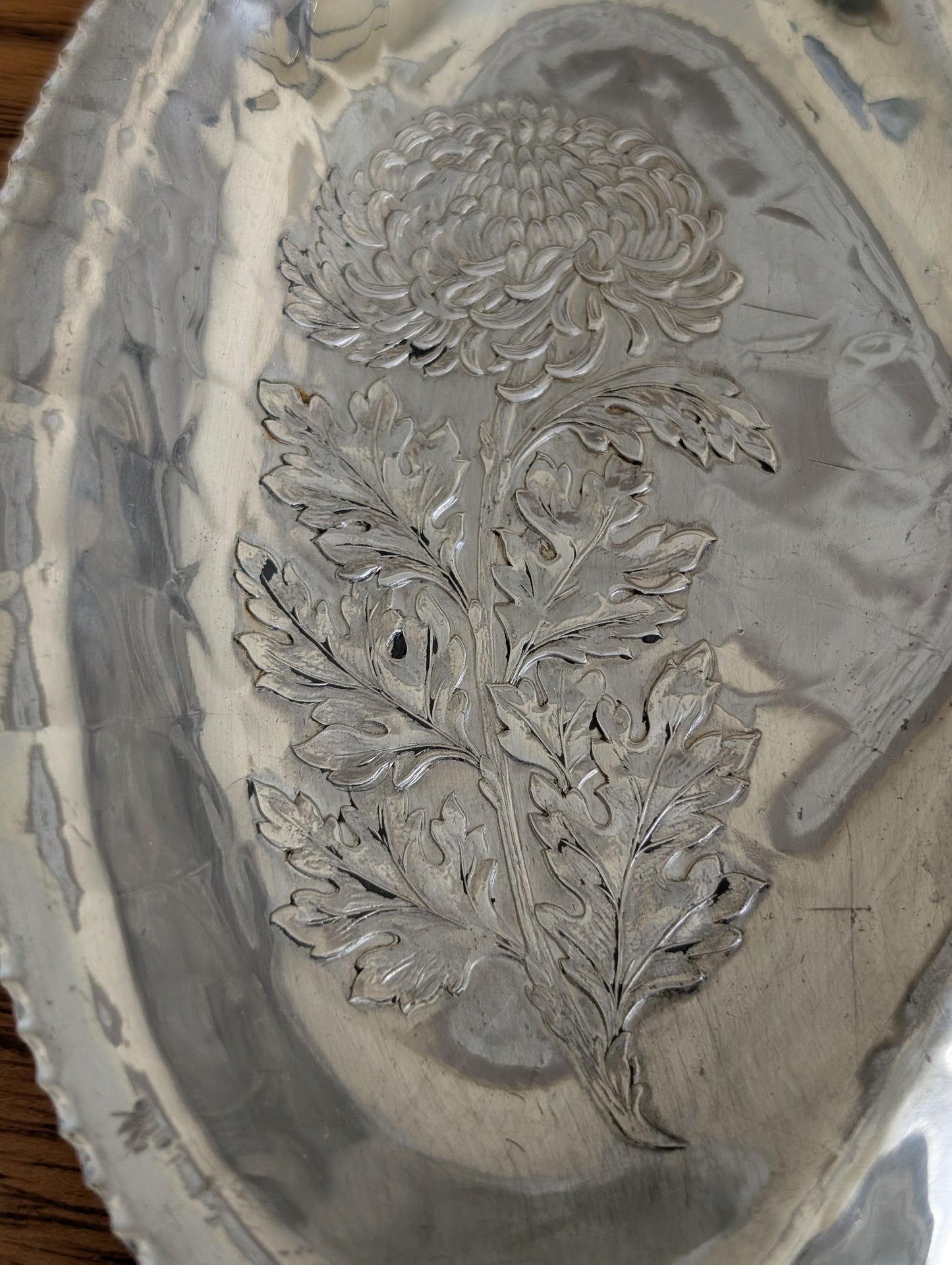 Three Section Hammered Aluminum Tray
