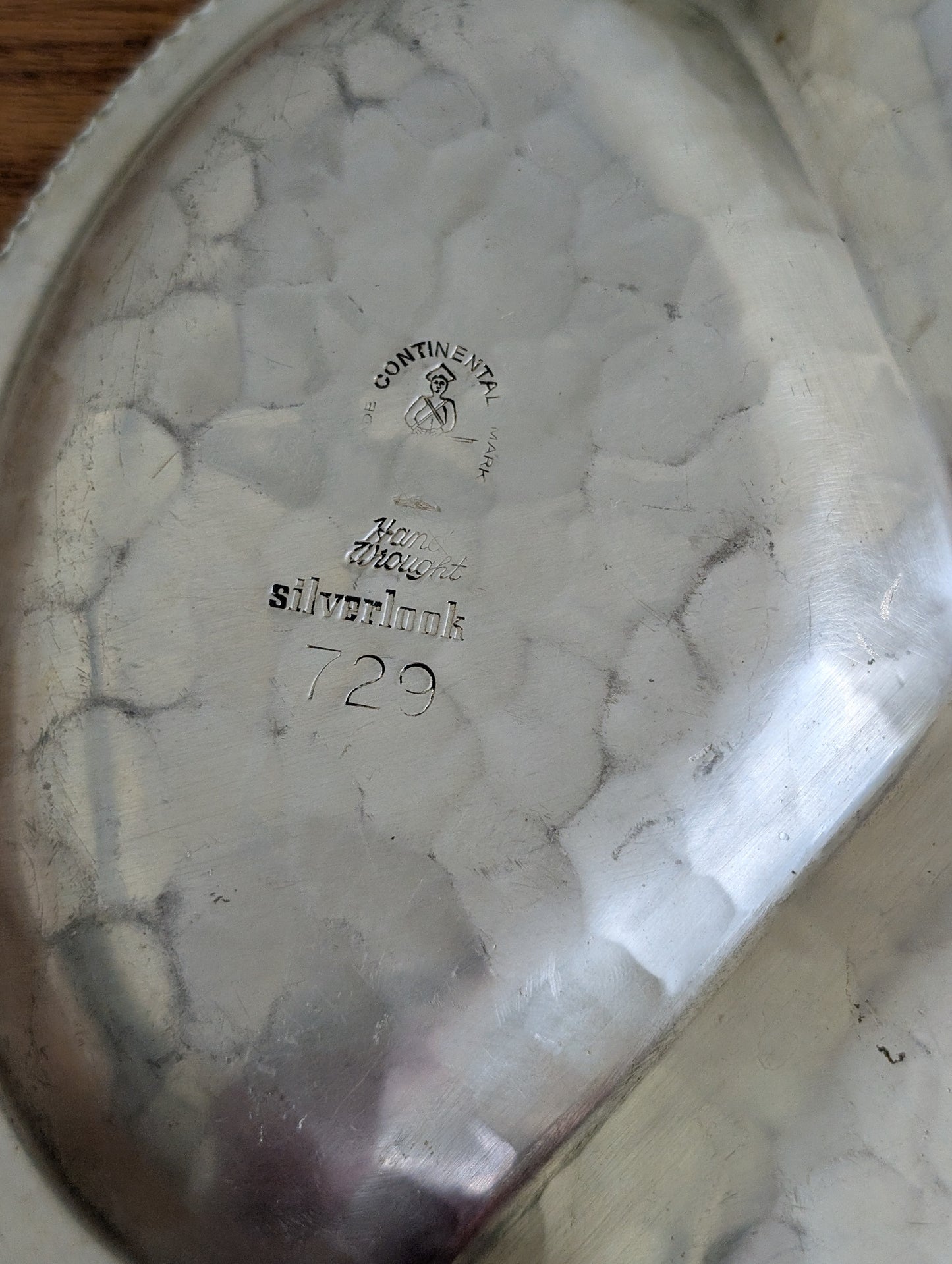Three Section Hammered Aluminum Tray