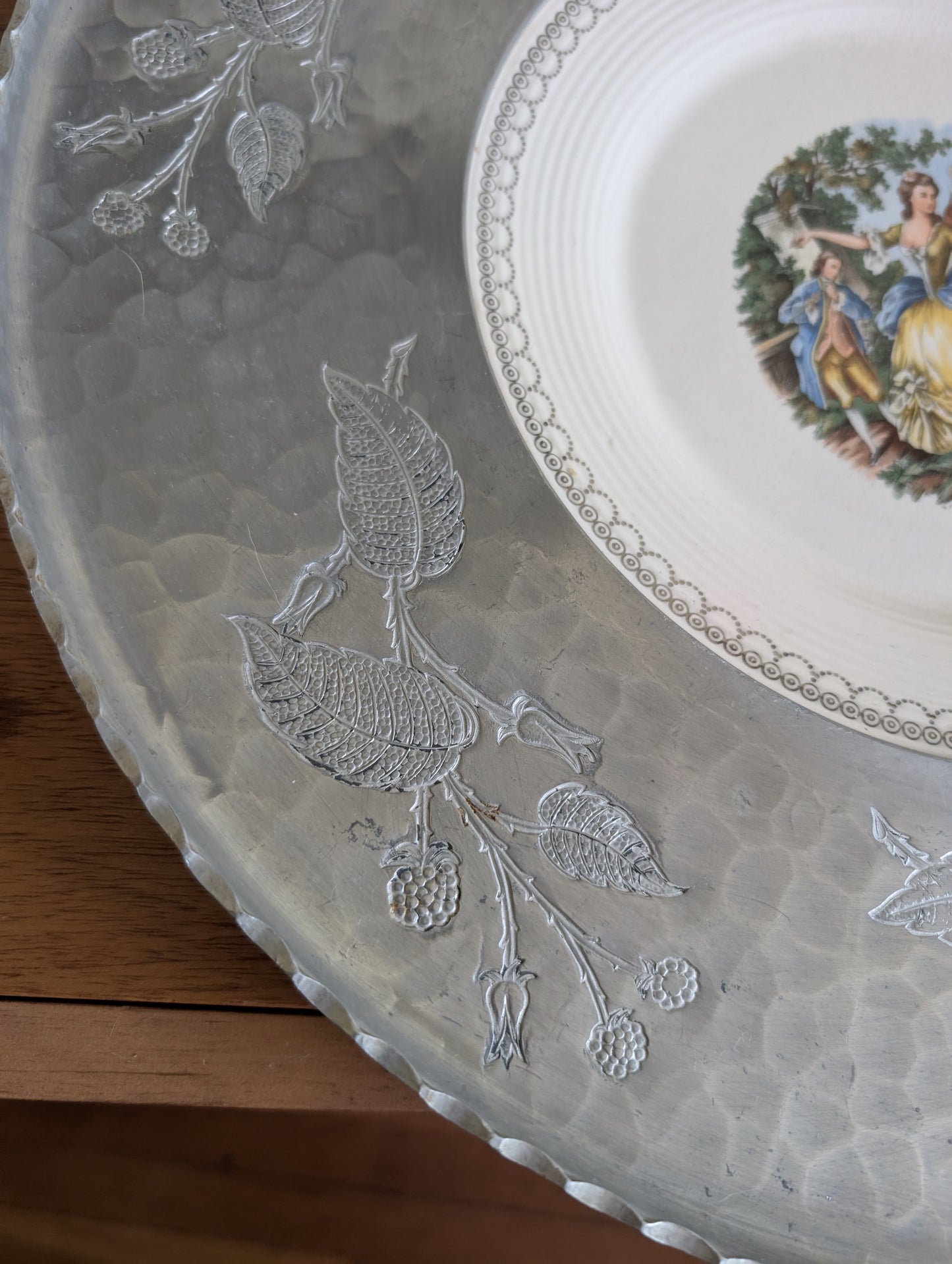 Farberware Hammered Aluminum Triumph Limoges Imperial Chantilly-T Serving Platter