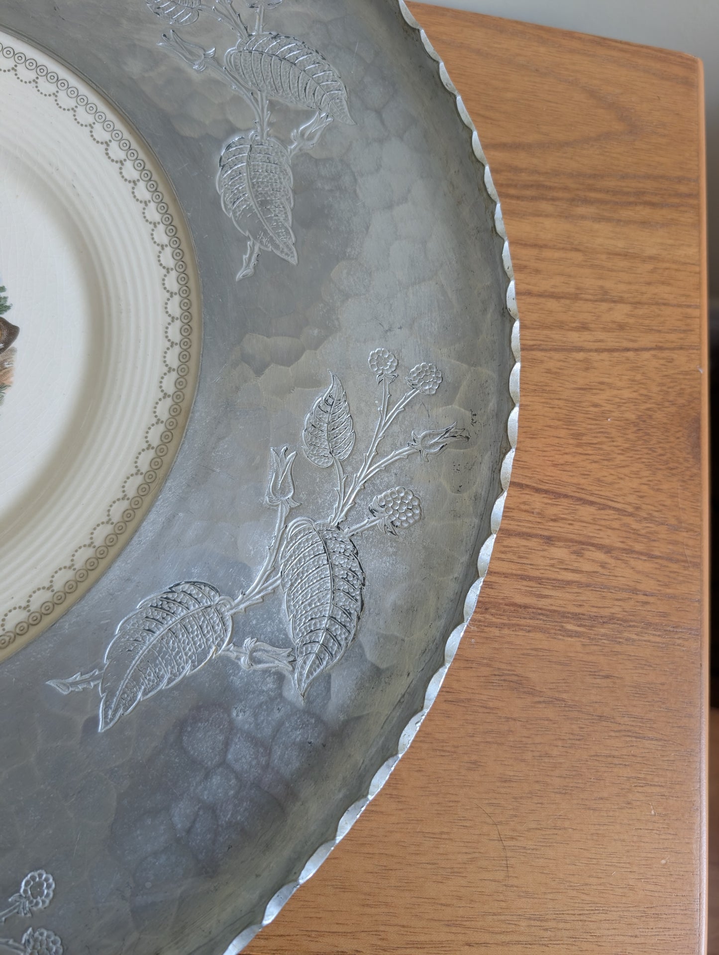 Farberware Hammered Aluminum Triumph Limoges Imperial Chantilly-T Serving Platter
